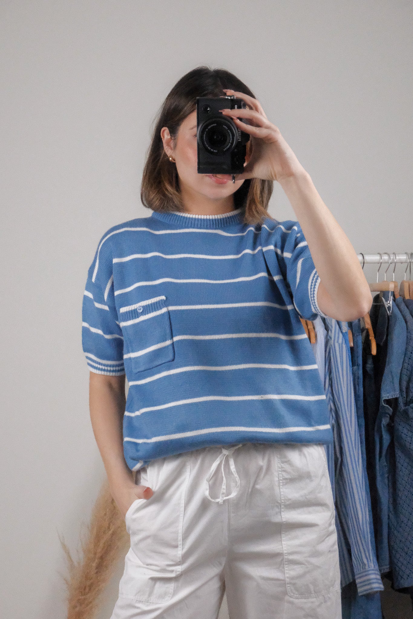 Vintage x Striped Short Sleeve Knit (M)