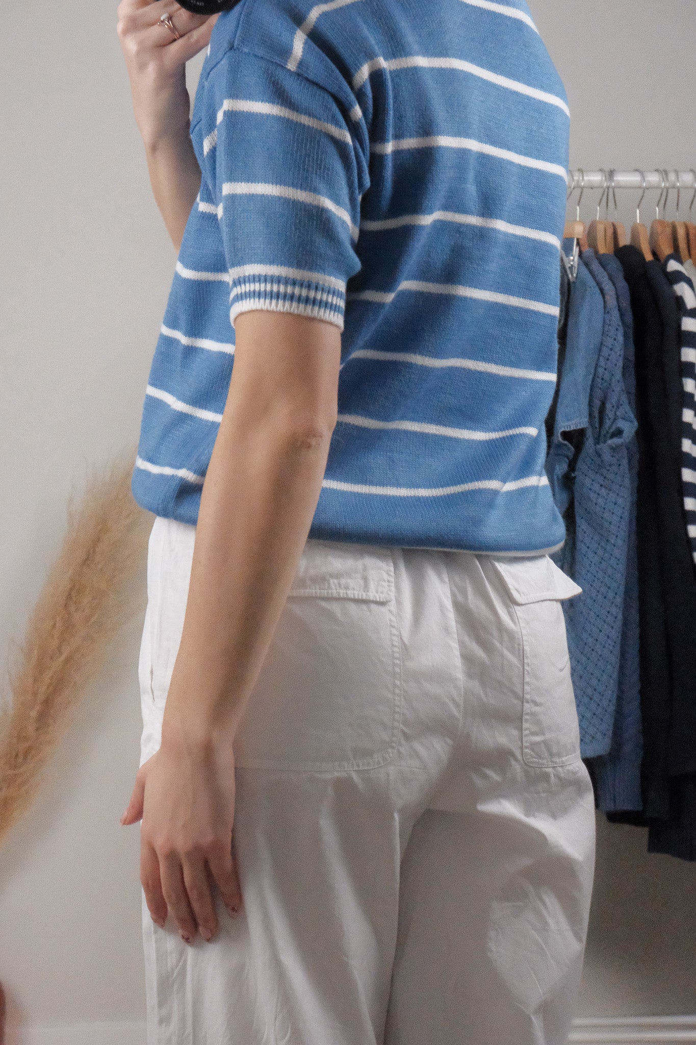 Vintage x Striped Short Sleeve Knit (M)