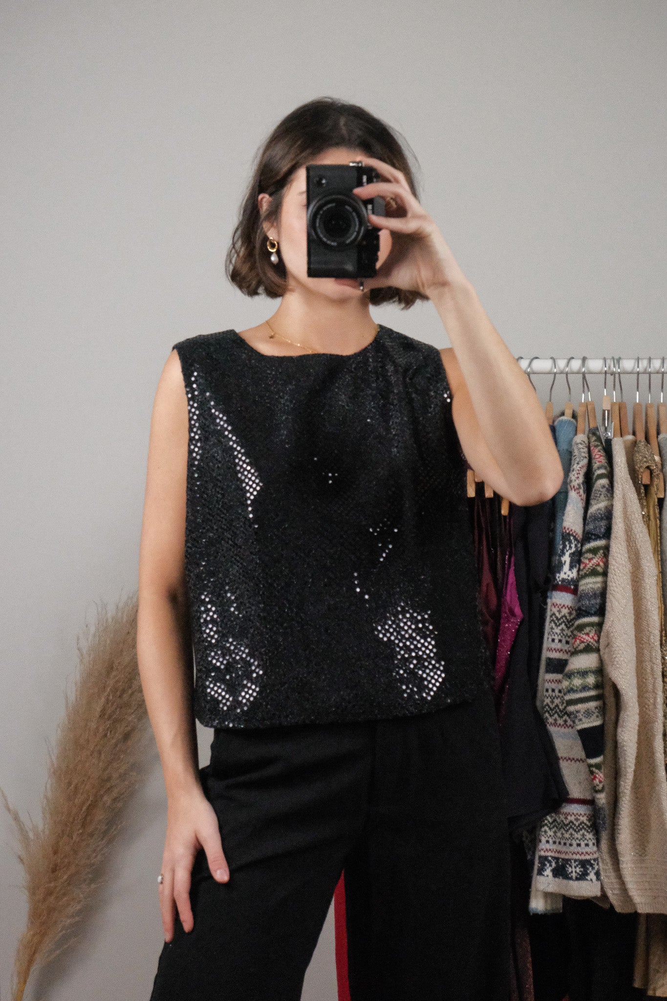 Made in Canada x Vintage x Sequin/Shimmer Tank (8/10)