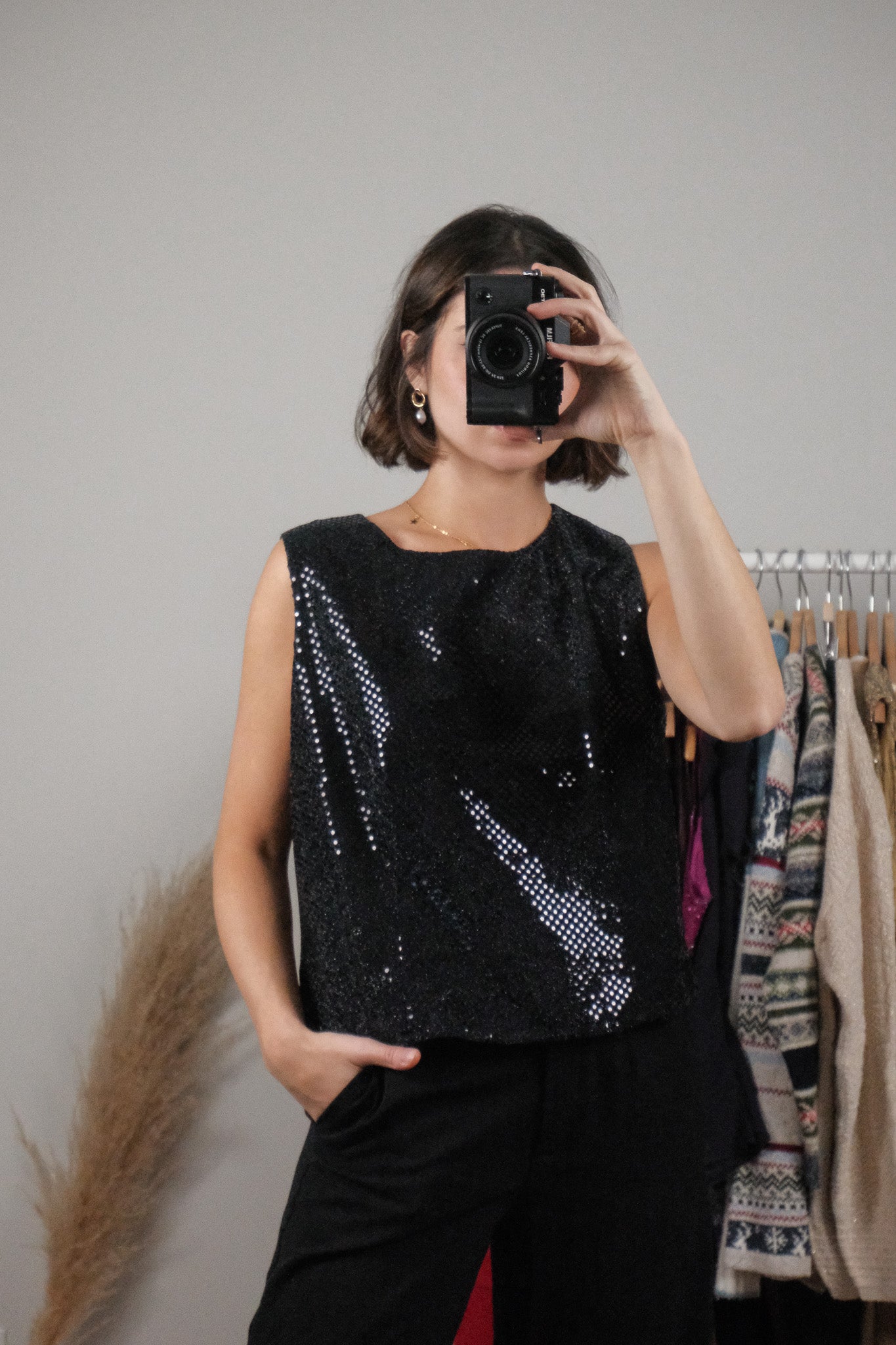 Made in Canada x Vintage x Sequin/Shimmer Tank (8/10)
