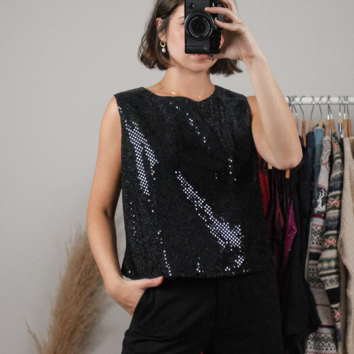 Made in Canada x Vintage x Sequin/Shimmer Tank (8/10)