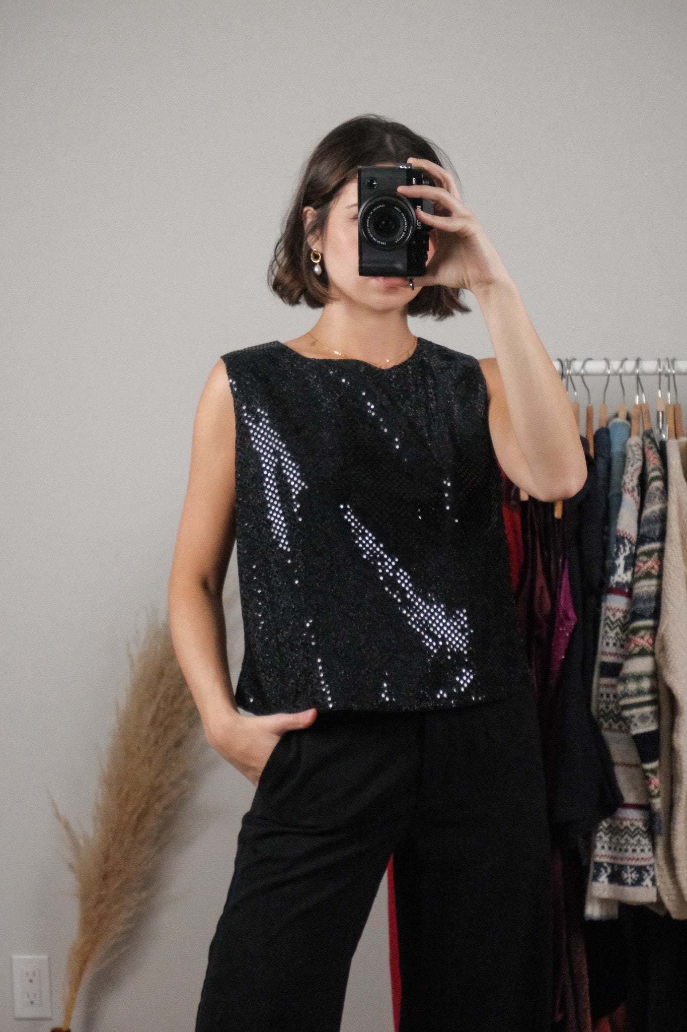 Made in Canada x Vintage x Sequin/Shimmer Tank (8/10)
