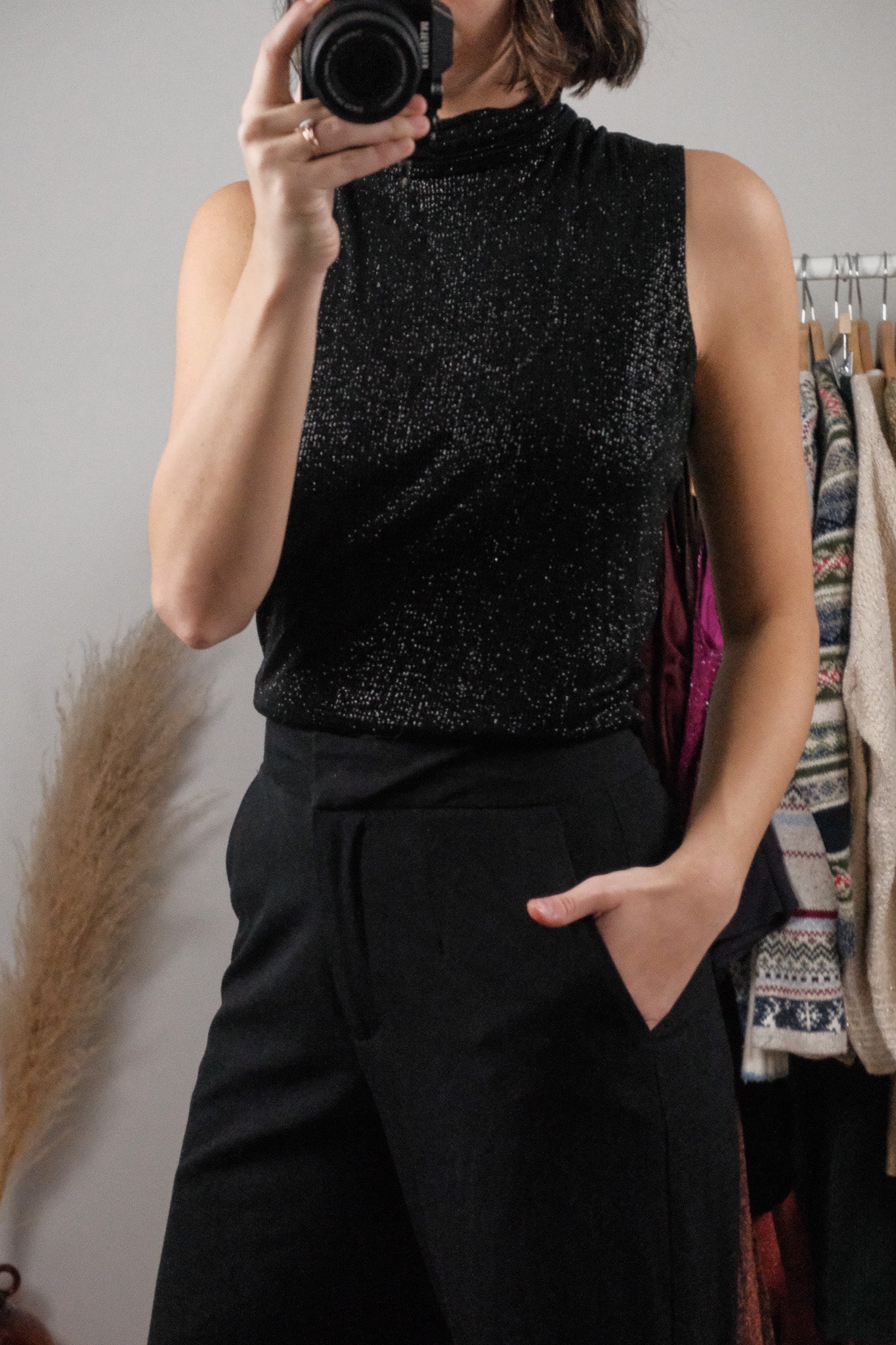 Vintage x Shimmer Mockneck Tank (M)