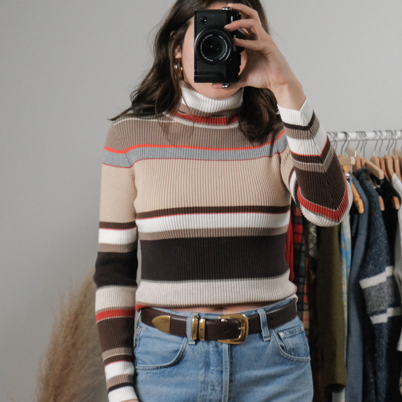 Vintage x Cotton Striped Turtleneck (S)