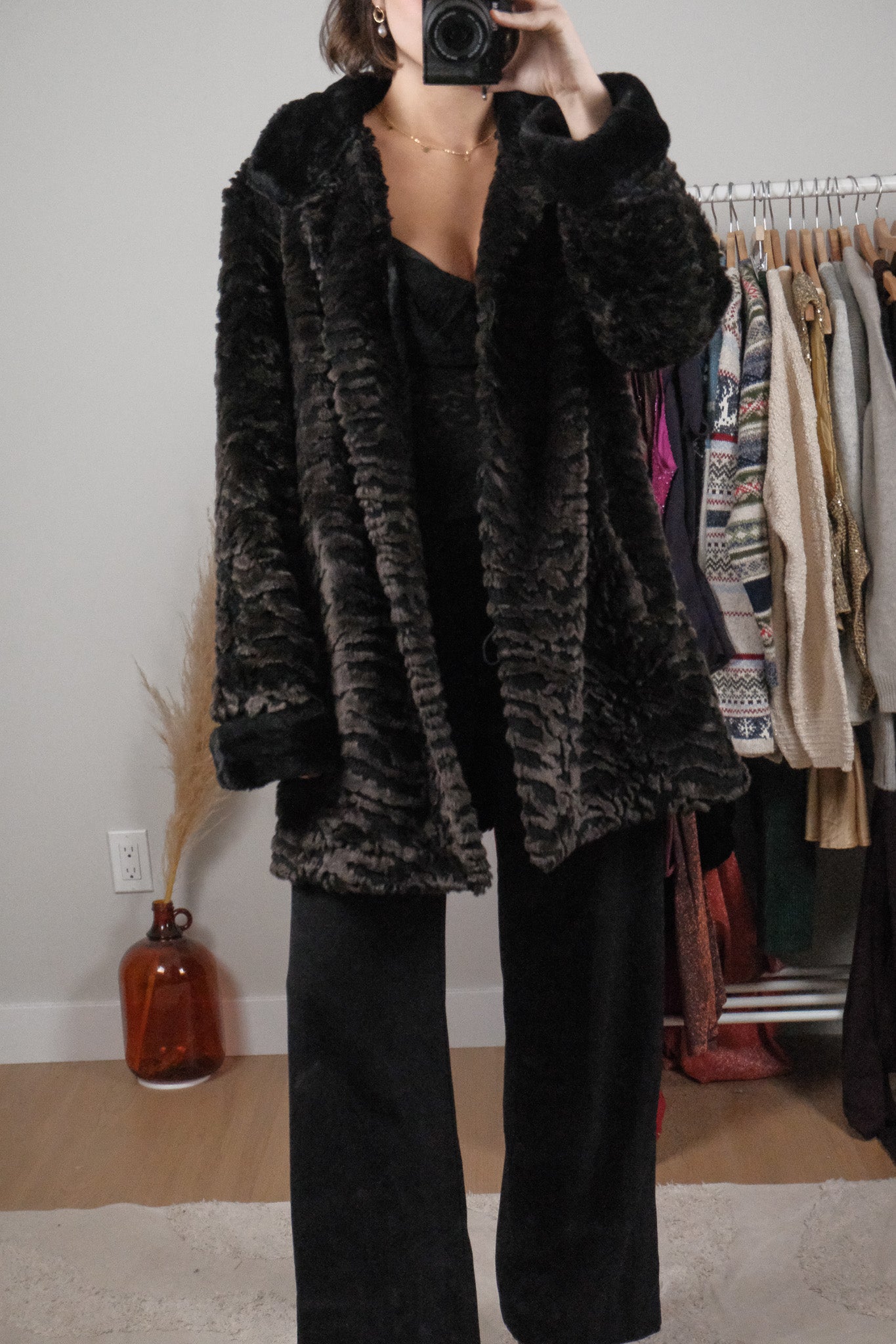 Vintage x Faux Fur Patterned Jacket (8-12)
