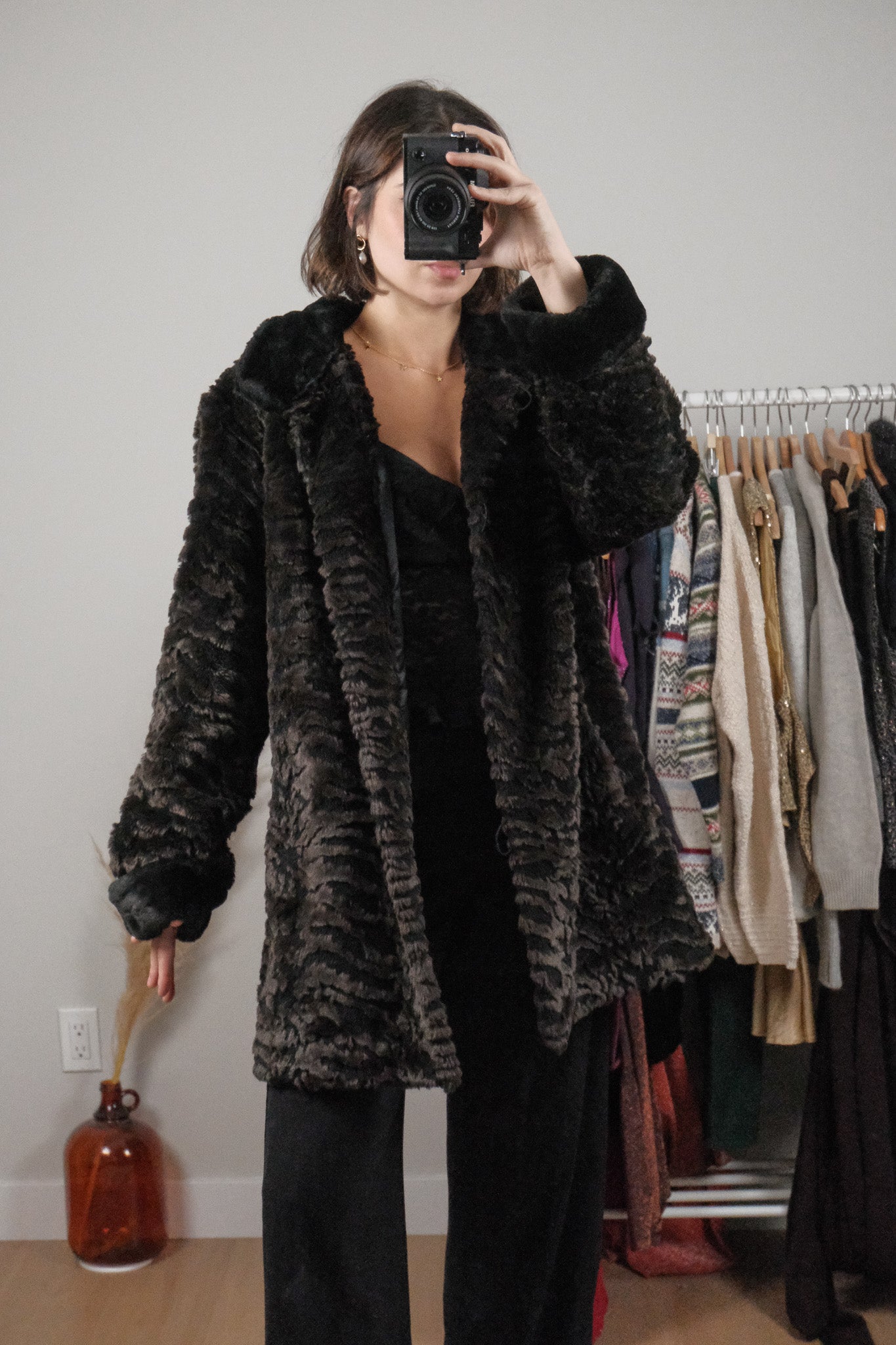Vintage x Faux Fur Patterned Jacket (8-12)