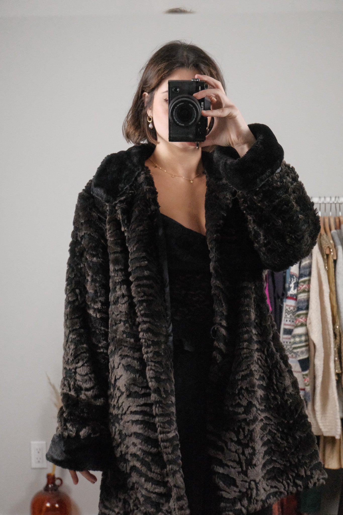 Vintage x Faux Fur Patterned Jacket (8-12)