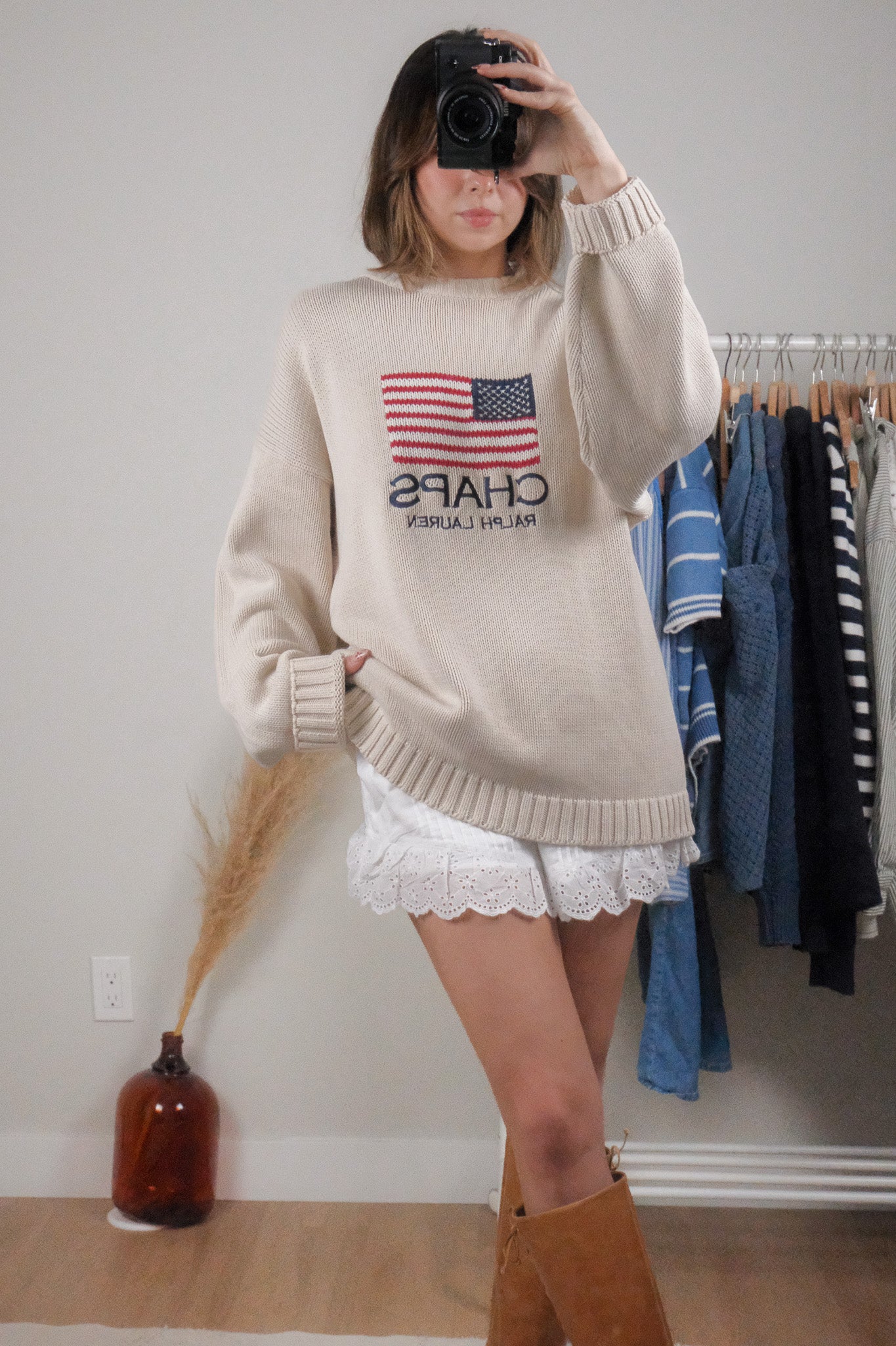 Vintage x CHAPS Ralph Lauren x Cotton Flag Knit (L-XXL)