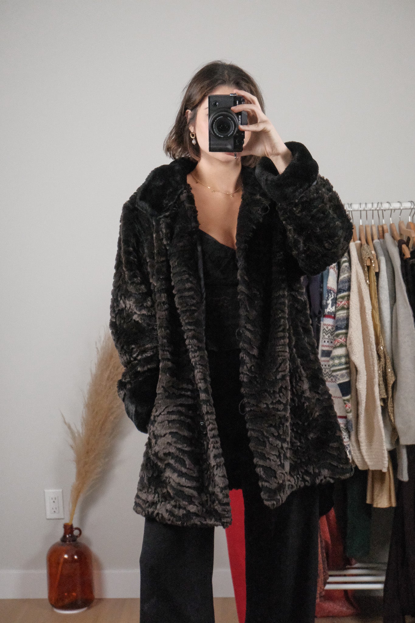 Vintage x Faux Fur Patterned Jacket (8-12)