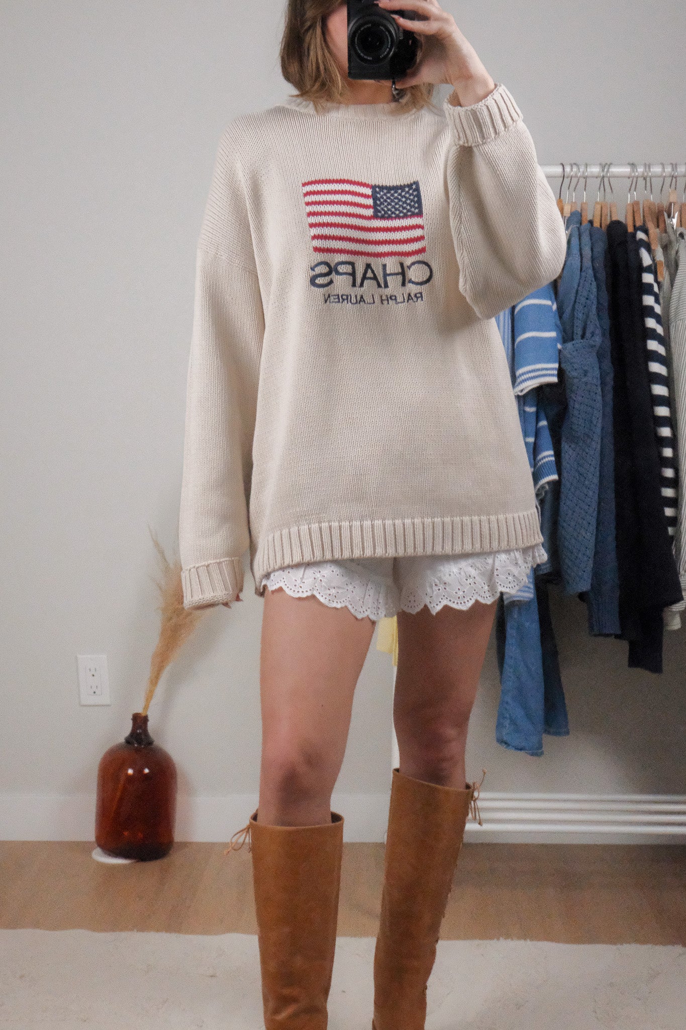 Vintage x CHAPS Ralph Lauren x Cotton Flag Knit (L-XXL)