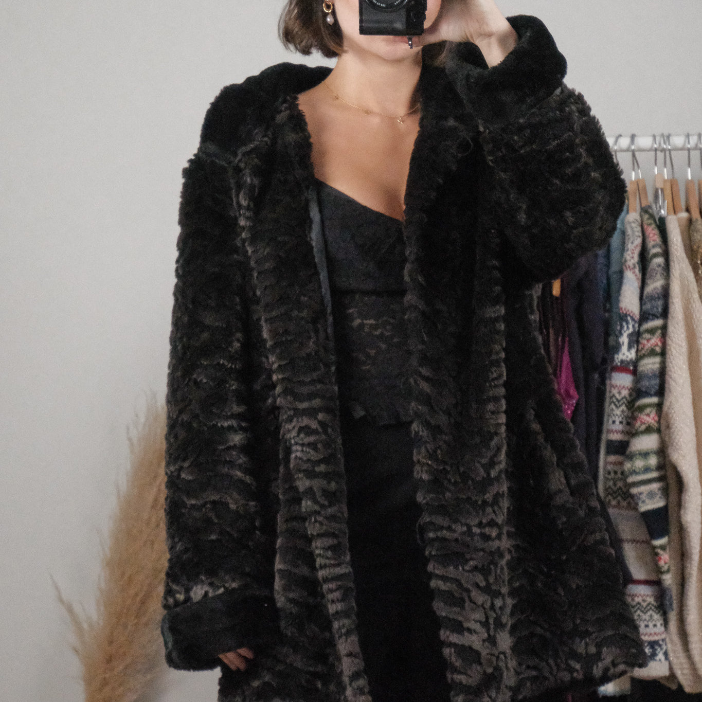 Vintage x Faux Fur Patterned Jacket (8-12)