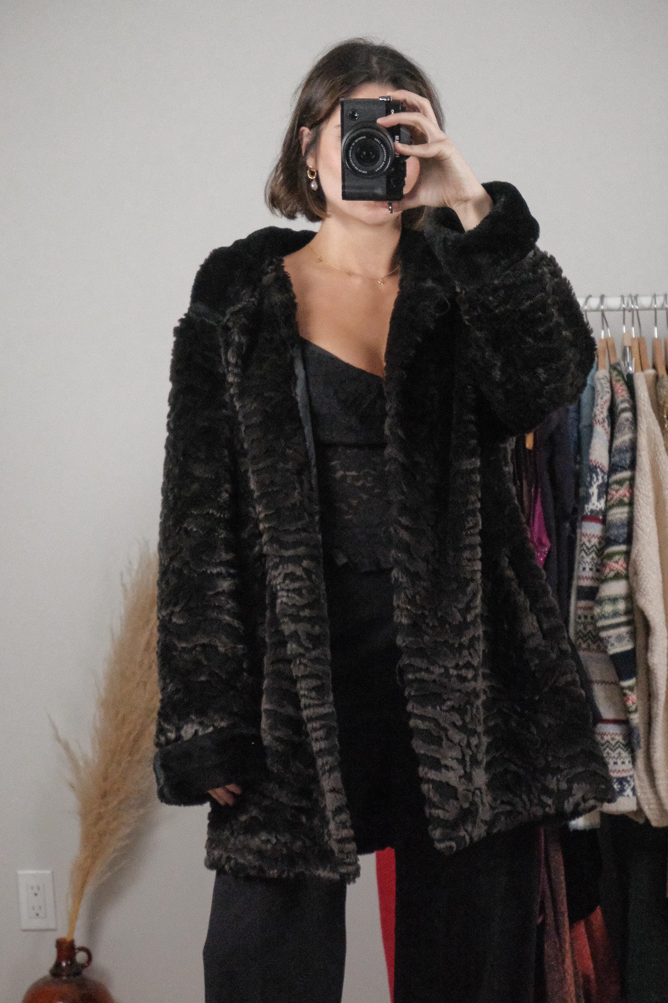 Vintage x Faux Fur Patterned Jacket (8-12)