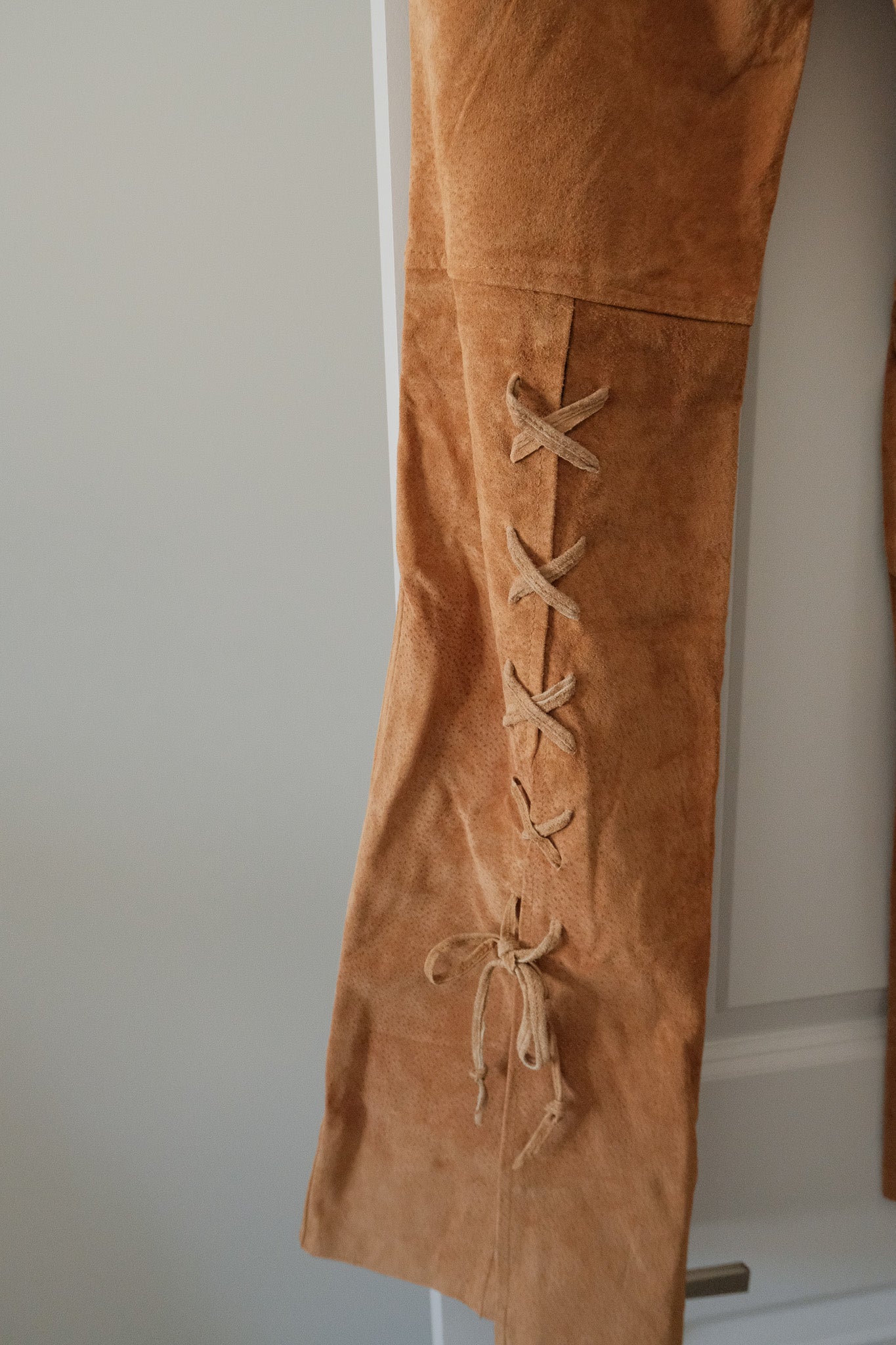 Vintage x Suede Low Rise Flare Pants (00/0)