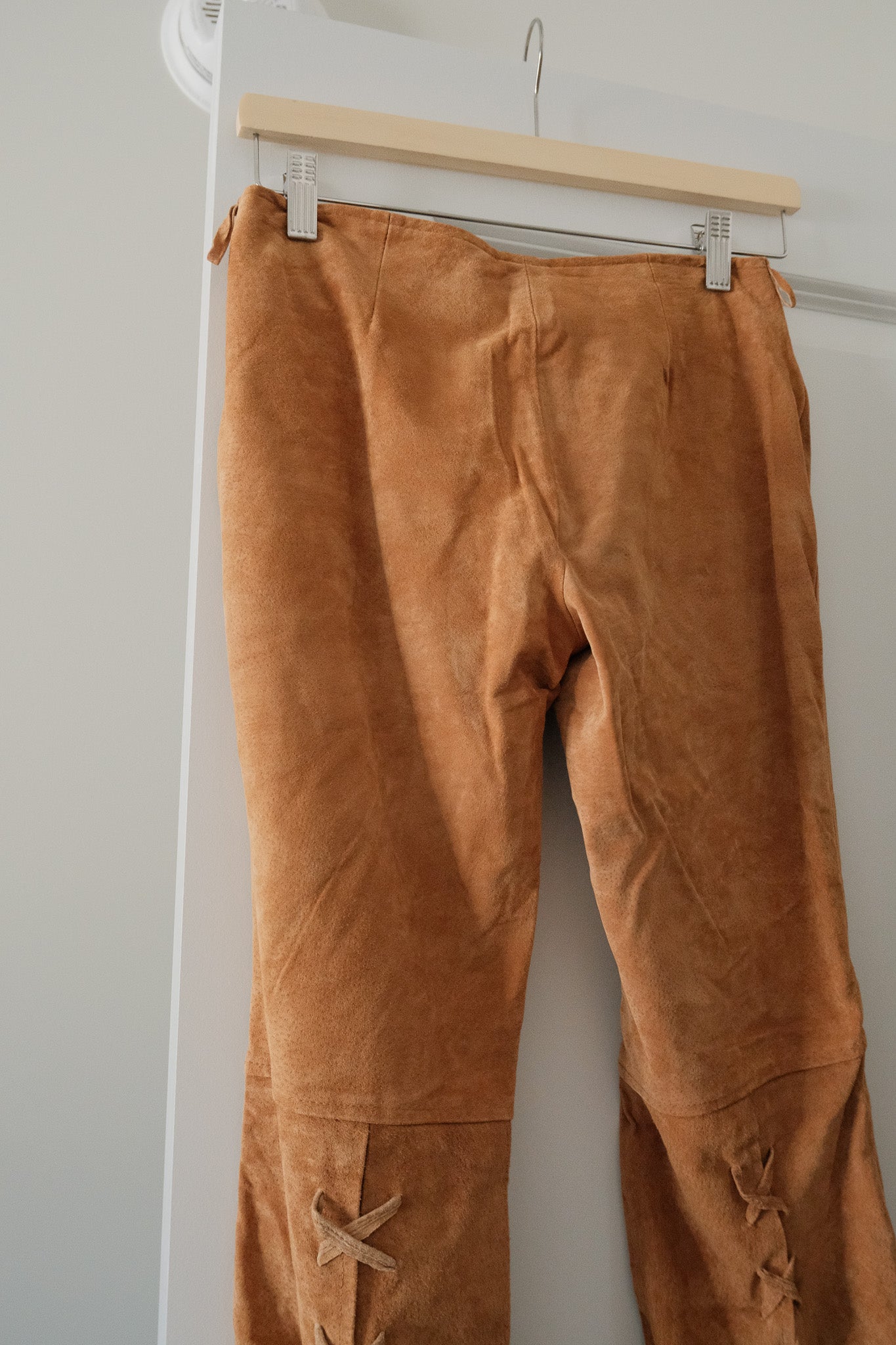 Vintage x Suede Low Rise Flare Pants (00/0)