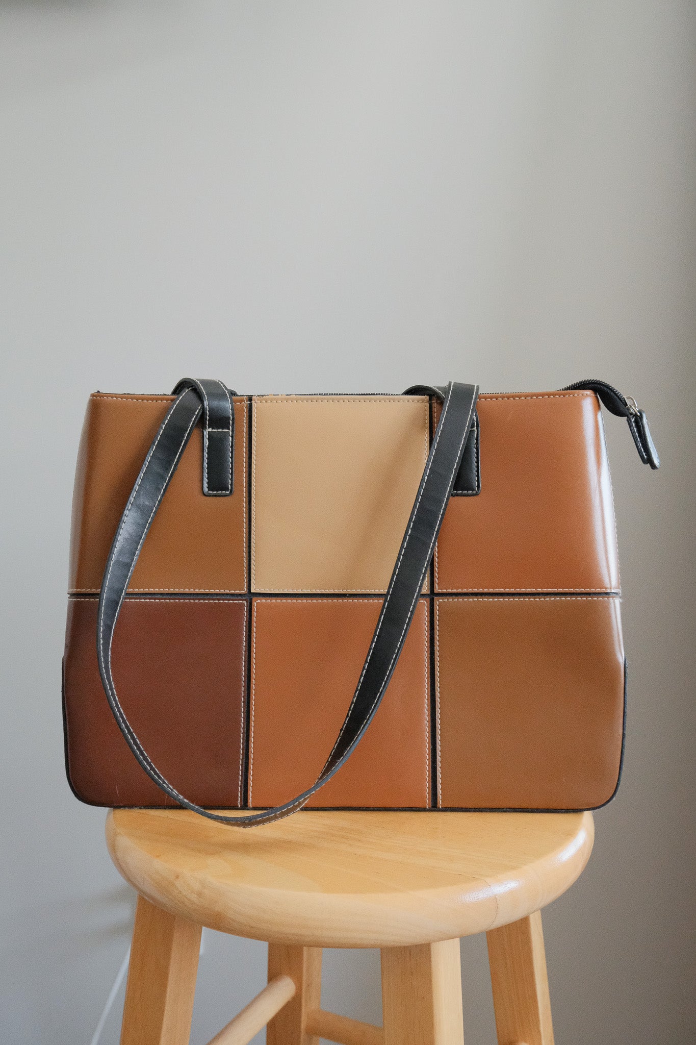 Vintage x Patchwork Faux Leather Purse