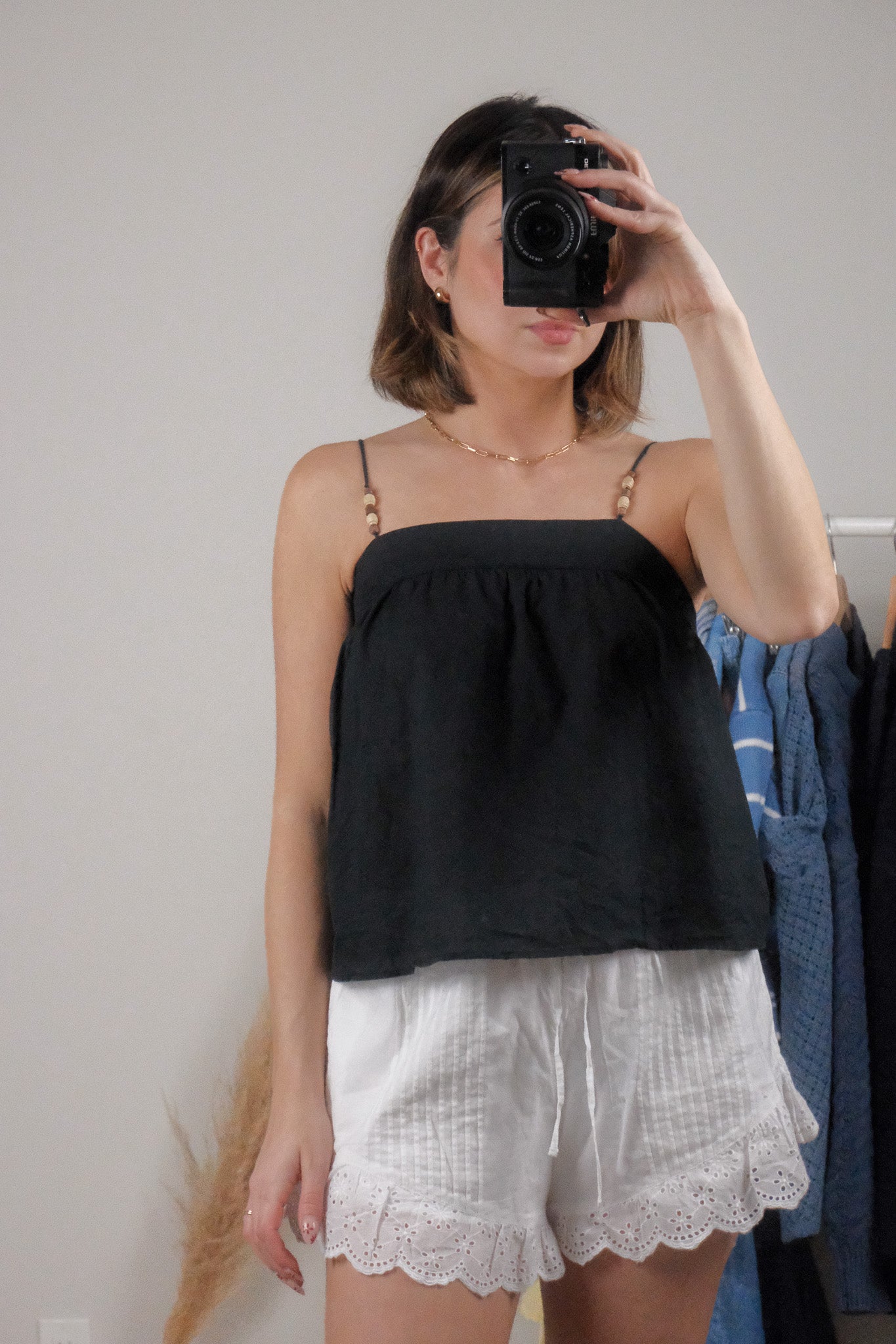 Modern x Cotton Beaded Open Back Top (XS)