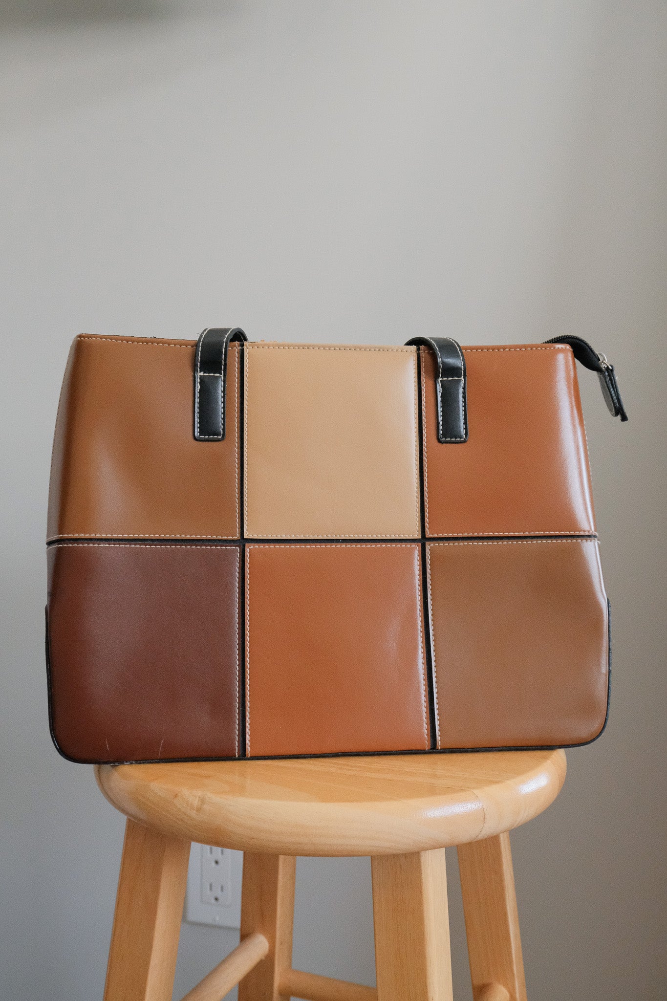 Vintage x Patchwork Faux Leather Purse