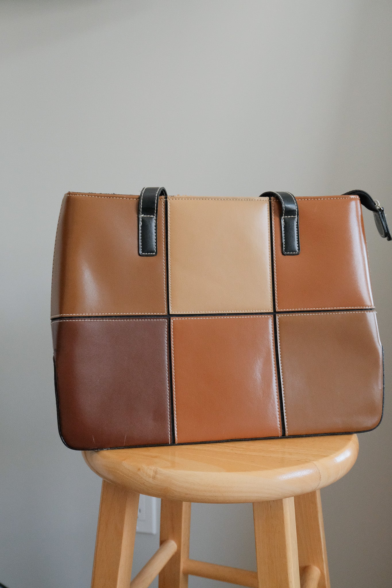 Vintage x Patchwork Faux Leather Purse