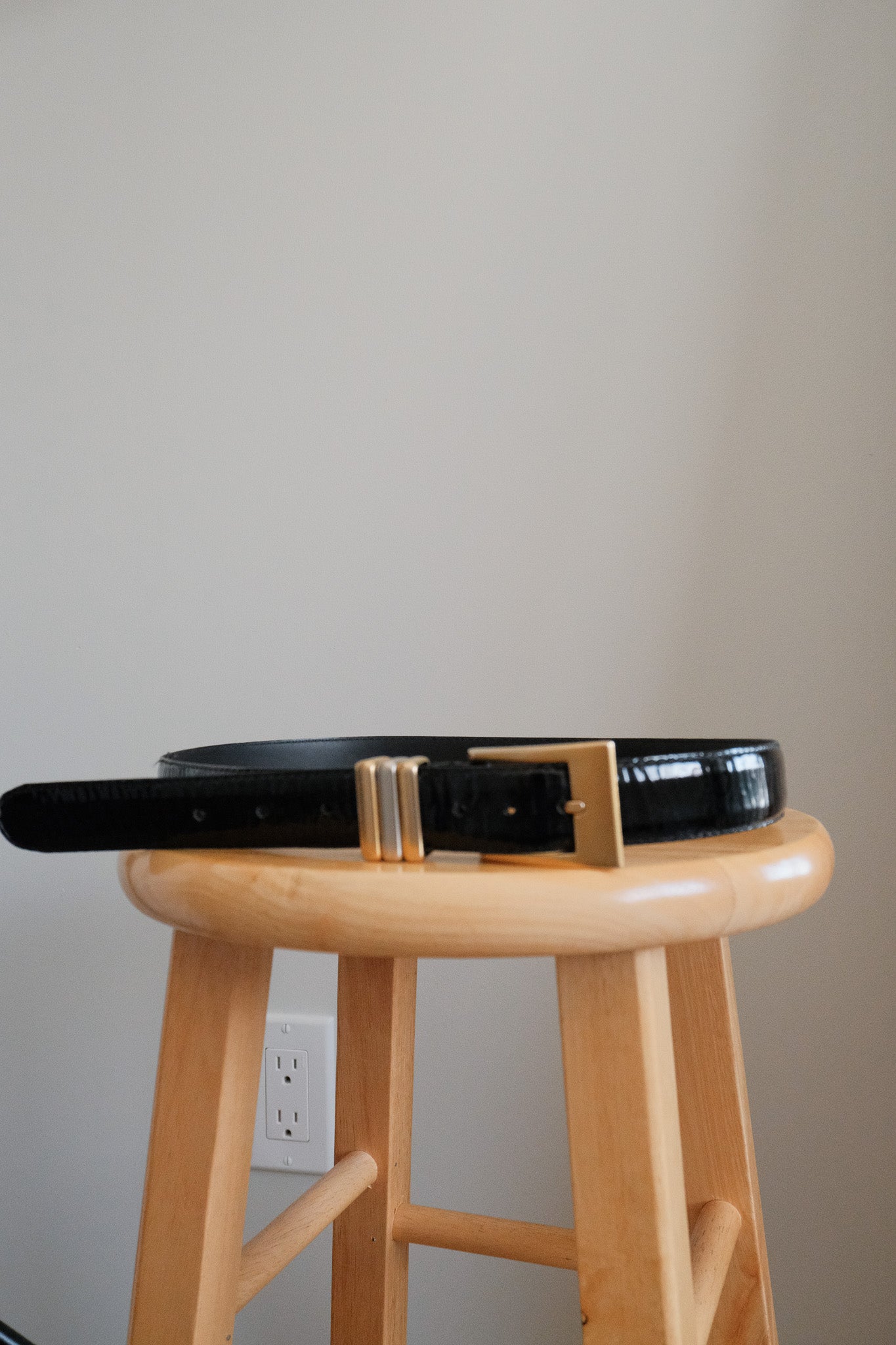 Made in Canada x Vintage x Patent Leather Belt (M/L)