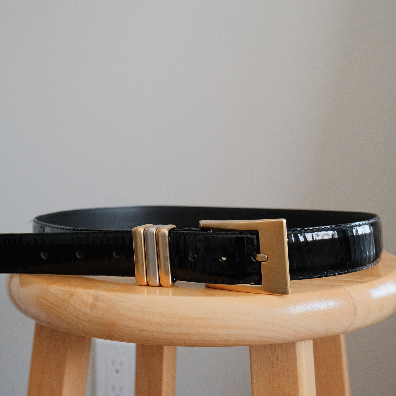 Made in Canada x Vintage x Patent Leather Belt (M/L)