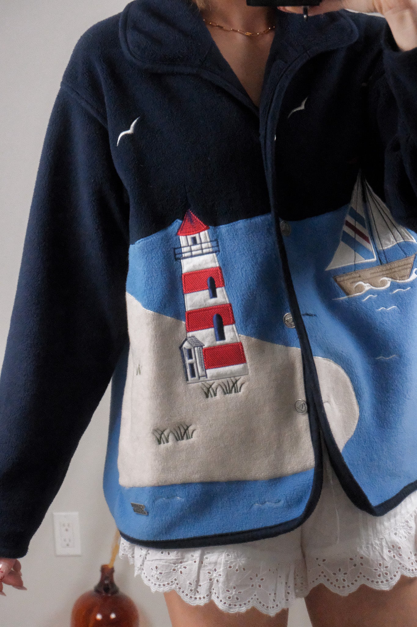 Vintage x Embroidered Lighthouse Fleece (M/L)