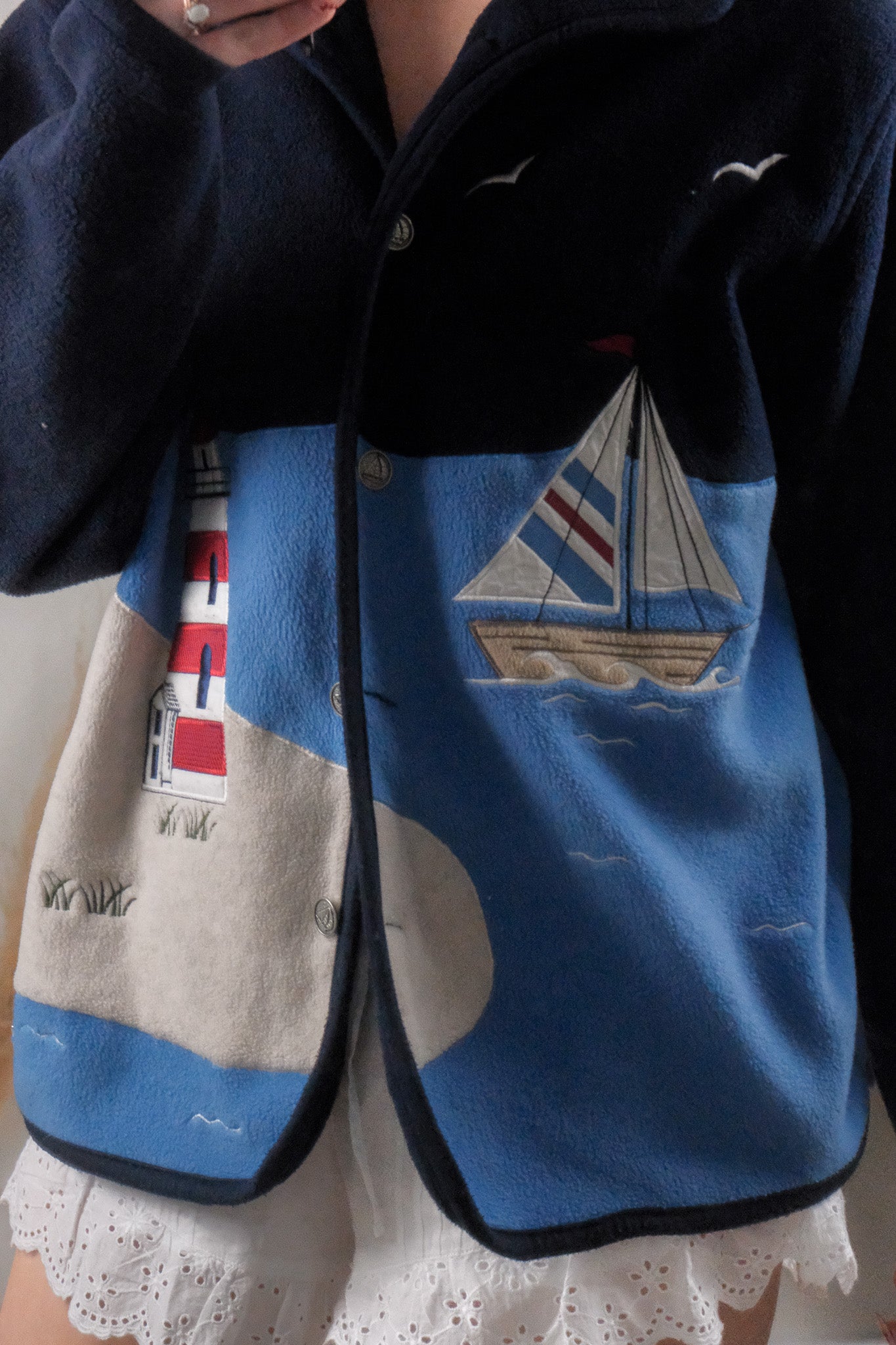Vintage x Embroidered Lighthouse Fleece (M/L)