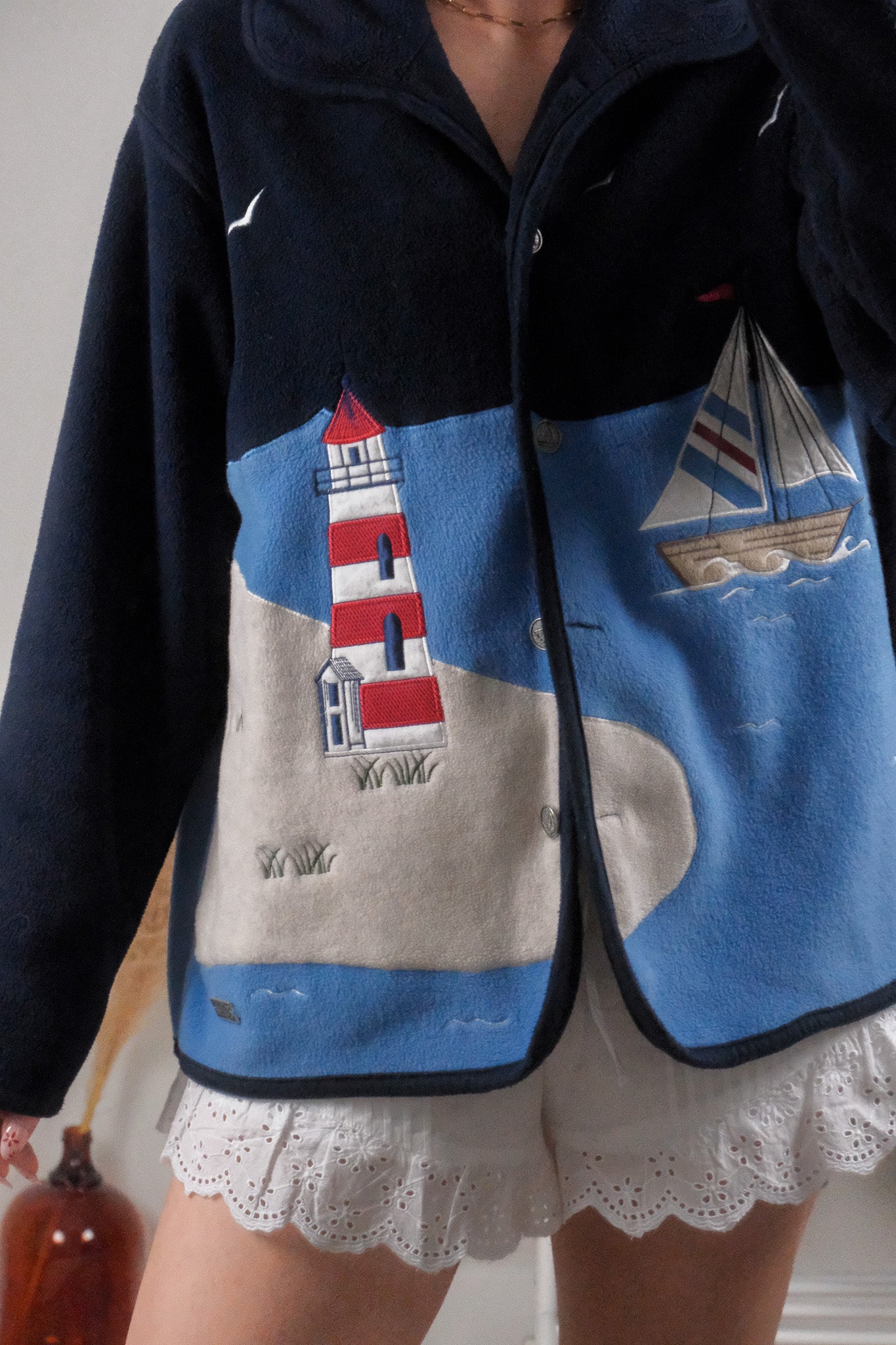 Vintage x Embroidered Lighthouse Fleece (M/L)