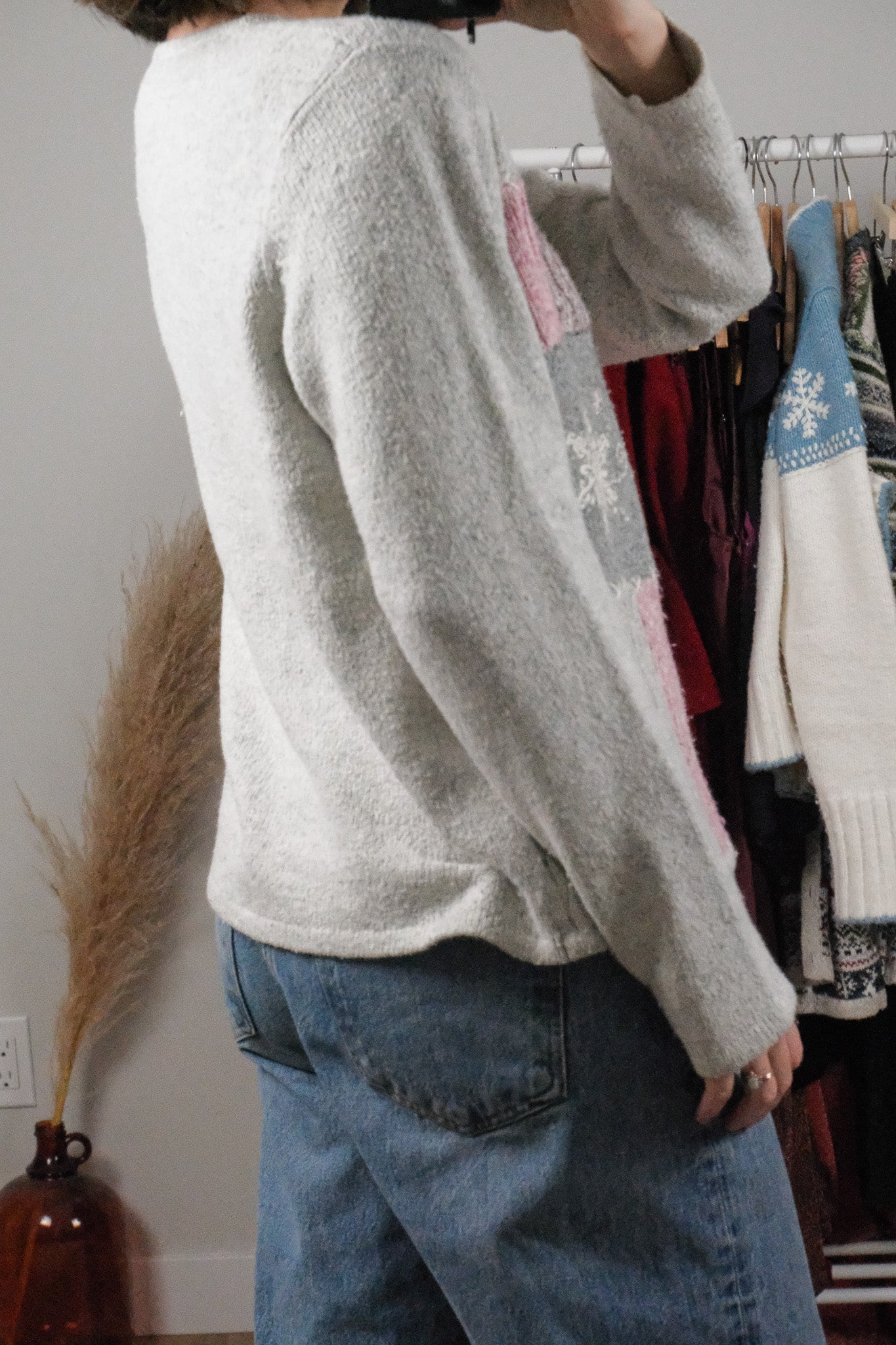 Vintage x Embroidered/Beaded Textured Cardigan (S)