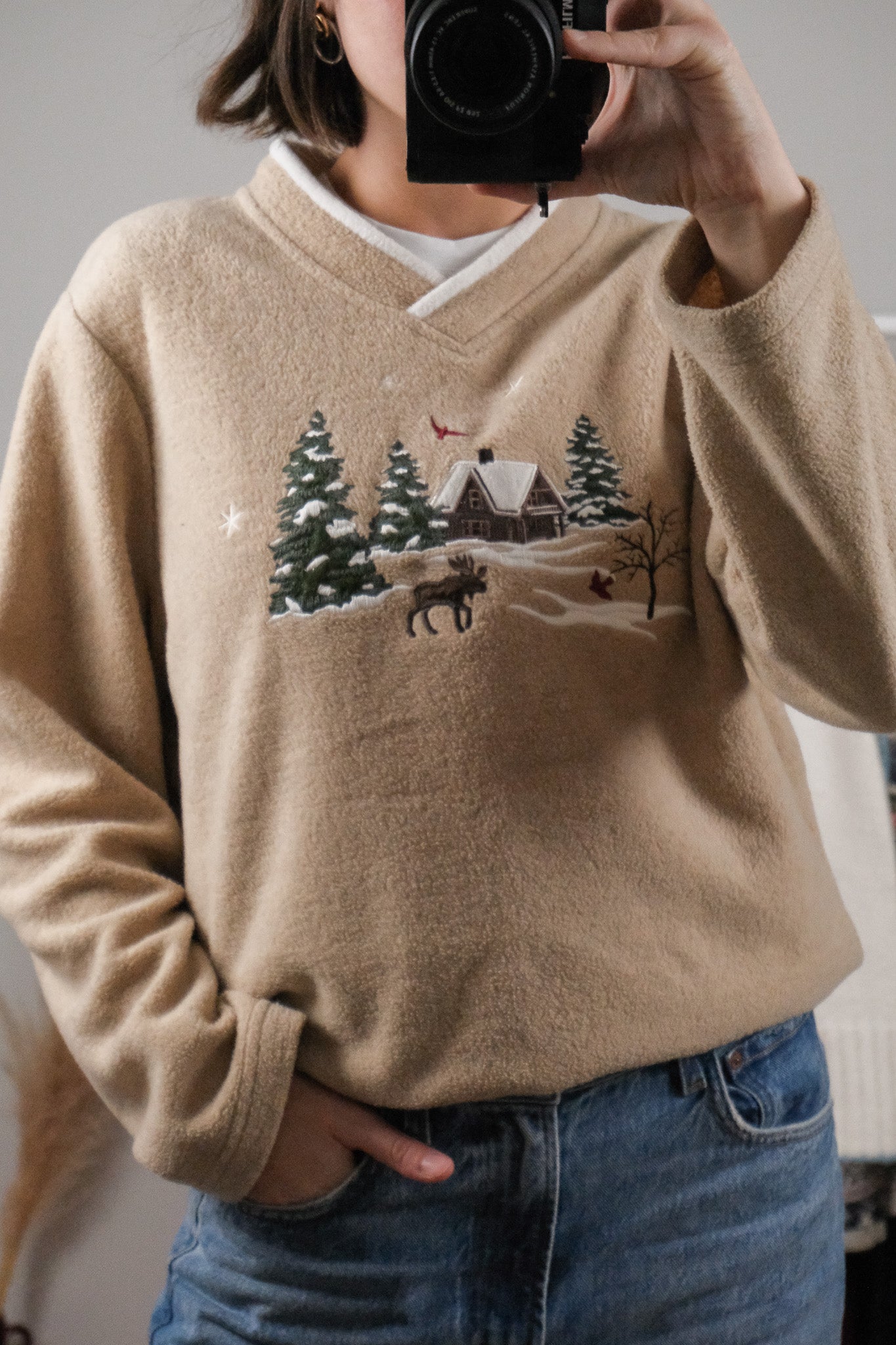 Vintage x Fleece Christmas Sweater (M)