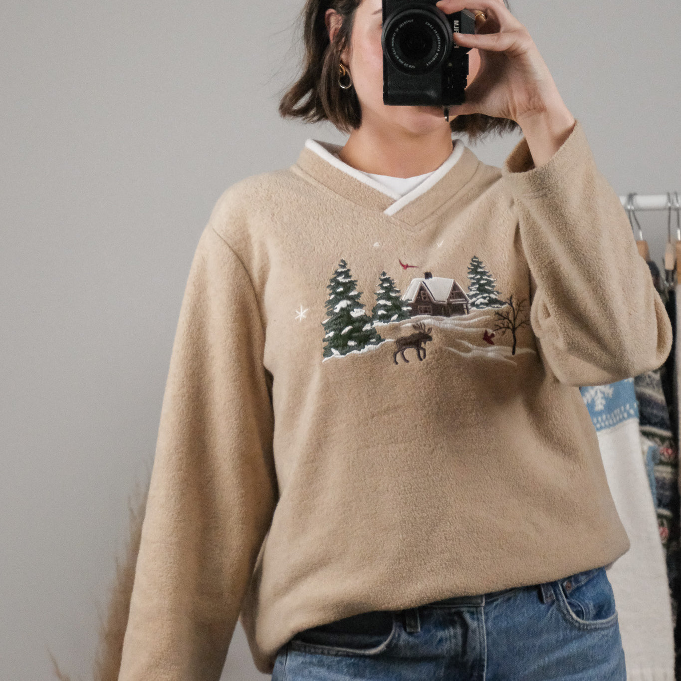 Vintage x Fleece Christmas Sweater (M)