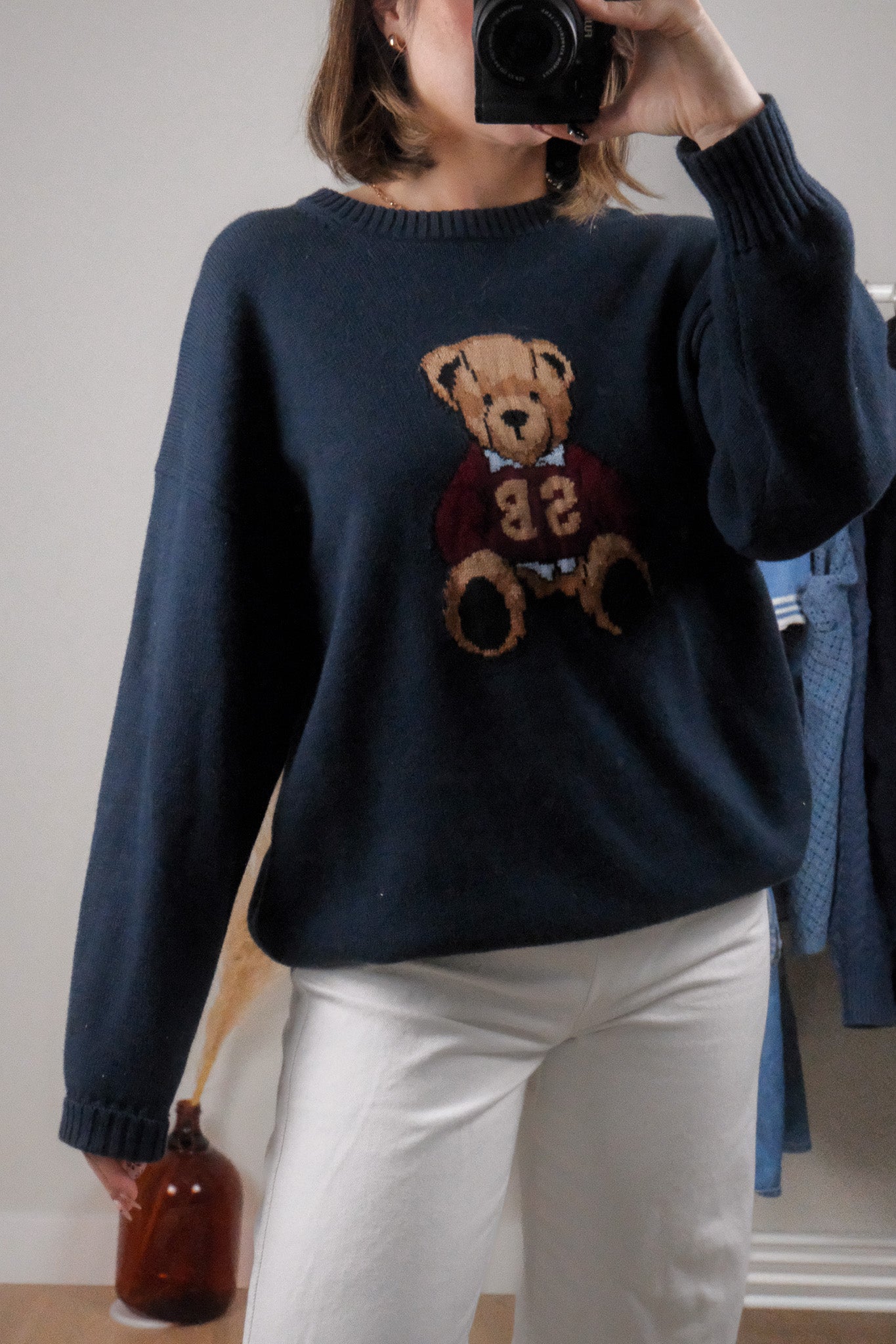 NWT x Aritzia x Cotton/Cashmere Bear Sweater (S-M)