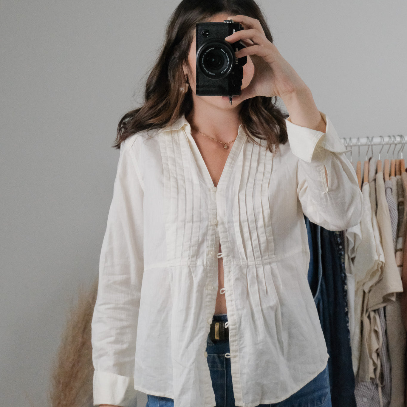 Vintage x Cotton/Linen Blouse (S)