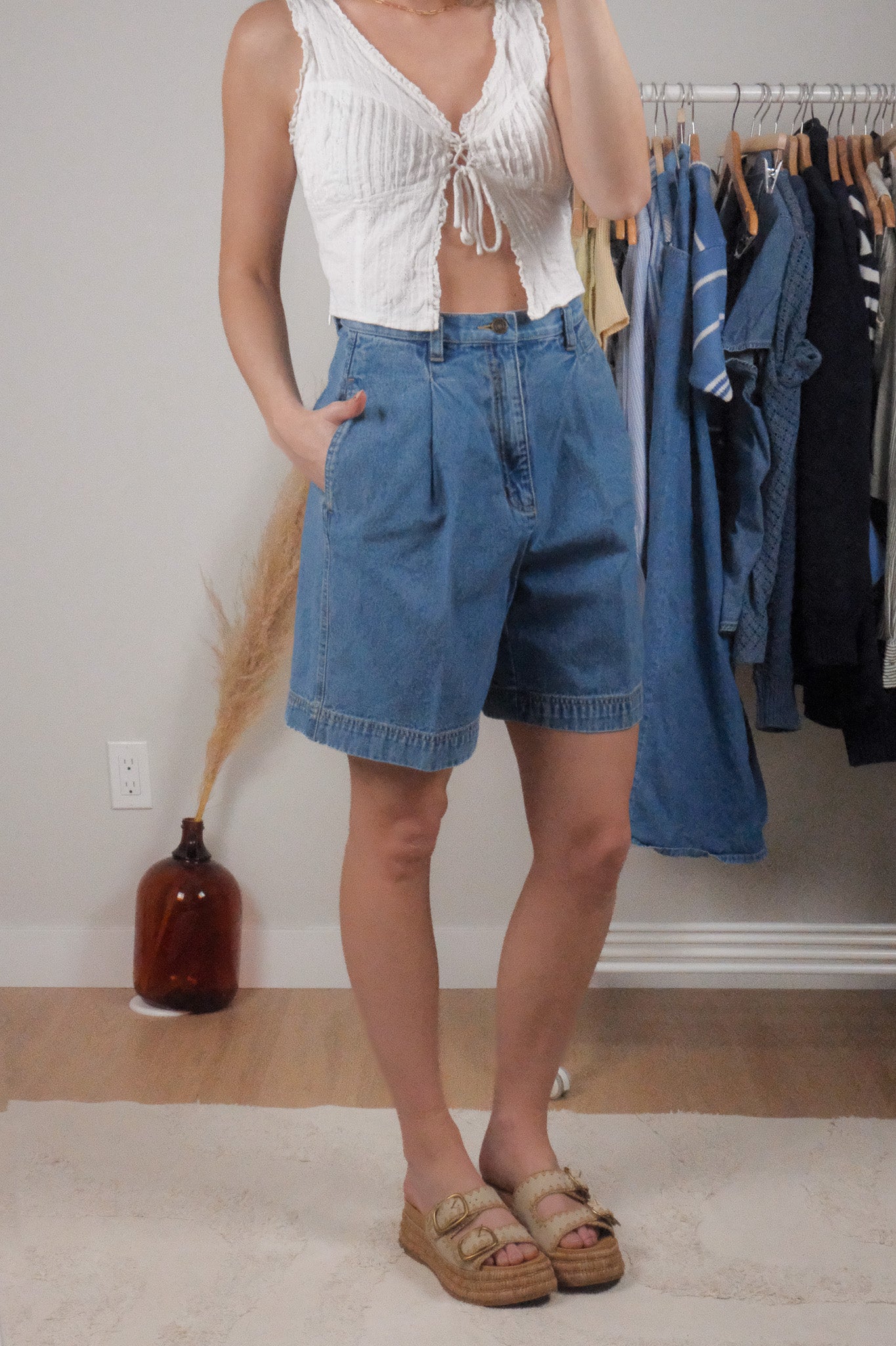 Vintage x Pleated Shorts (8/10)