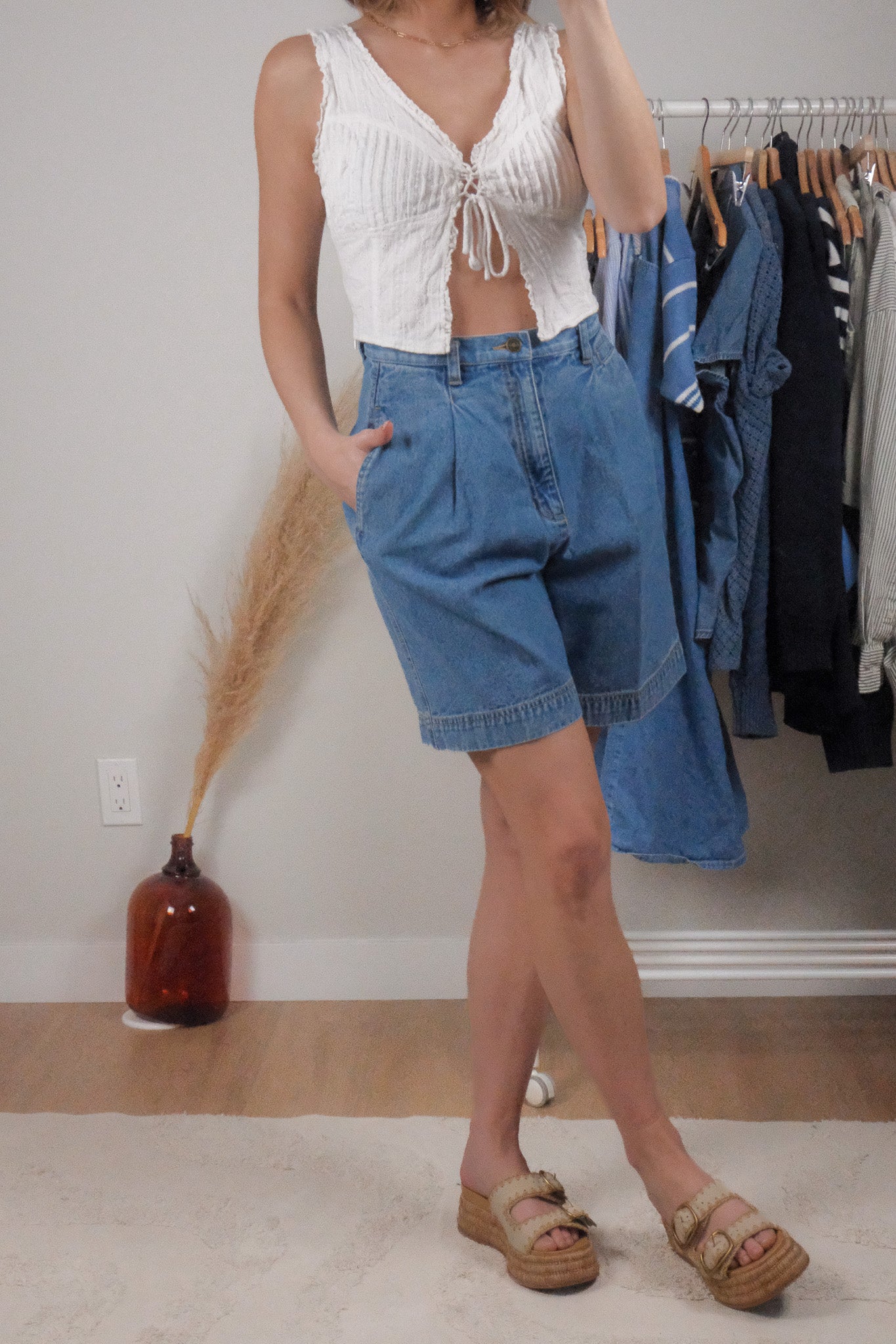 Vintage x Pleated Shorts (8/10)