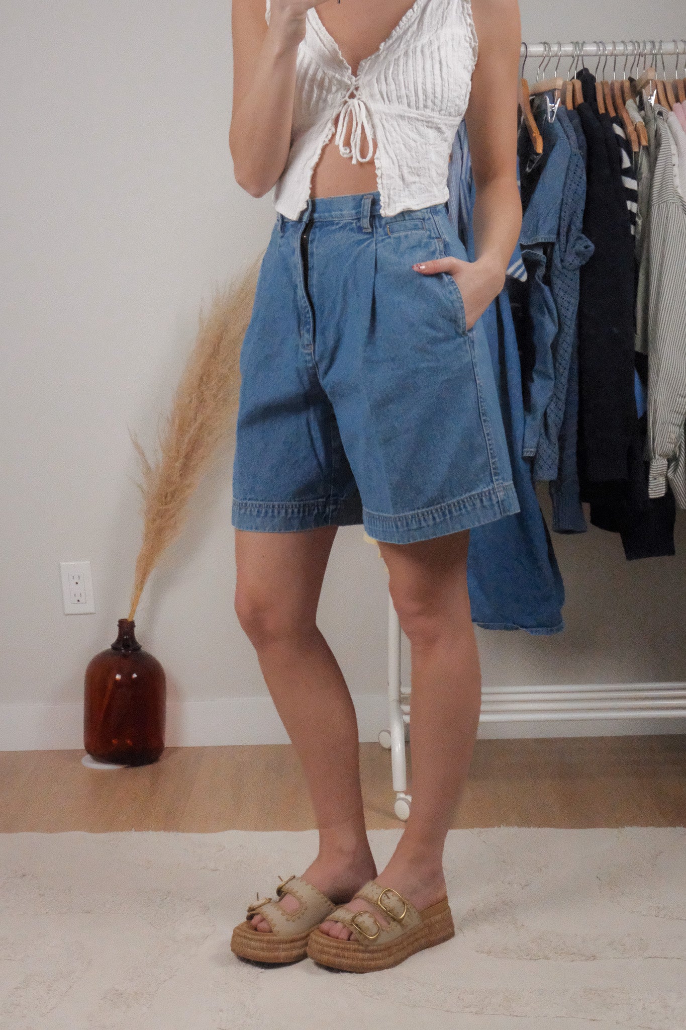 Vintage x Pleated Shorts (8/10)