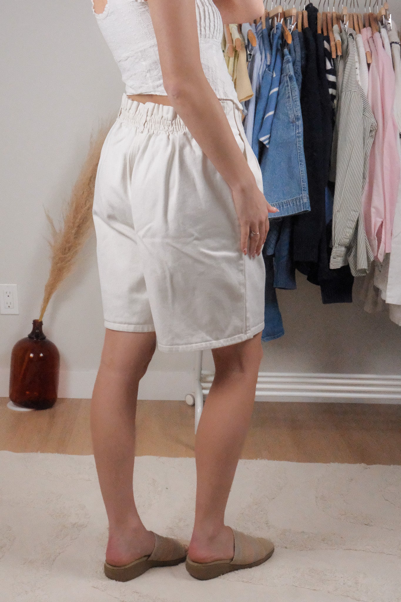Made in USA x Vintage x Cotton Pleated Jorts (L)