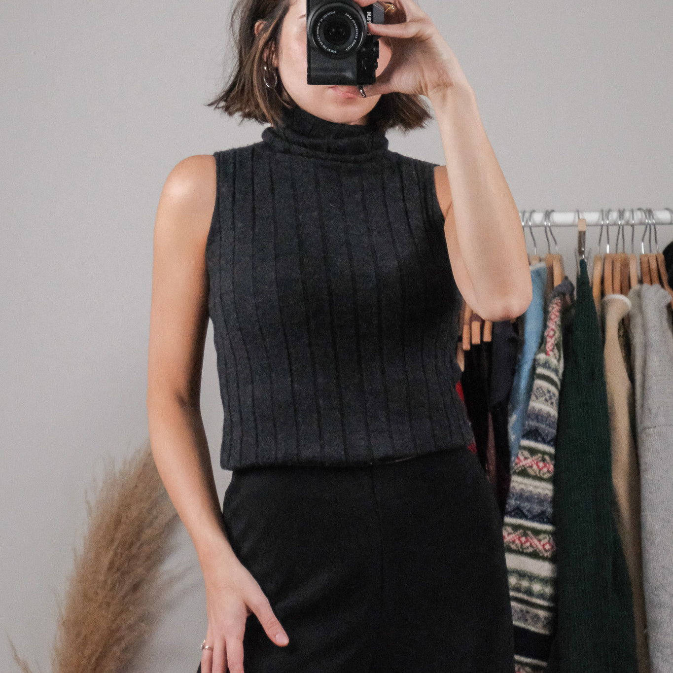 Made in France x Claudie Pierlot x Wool Blend Mockneck Tank (S)