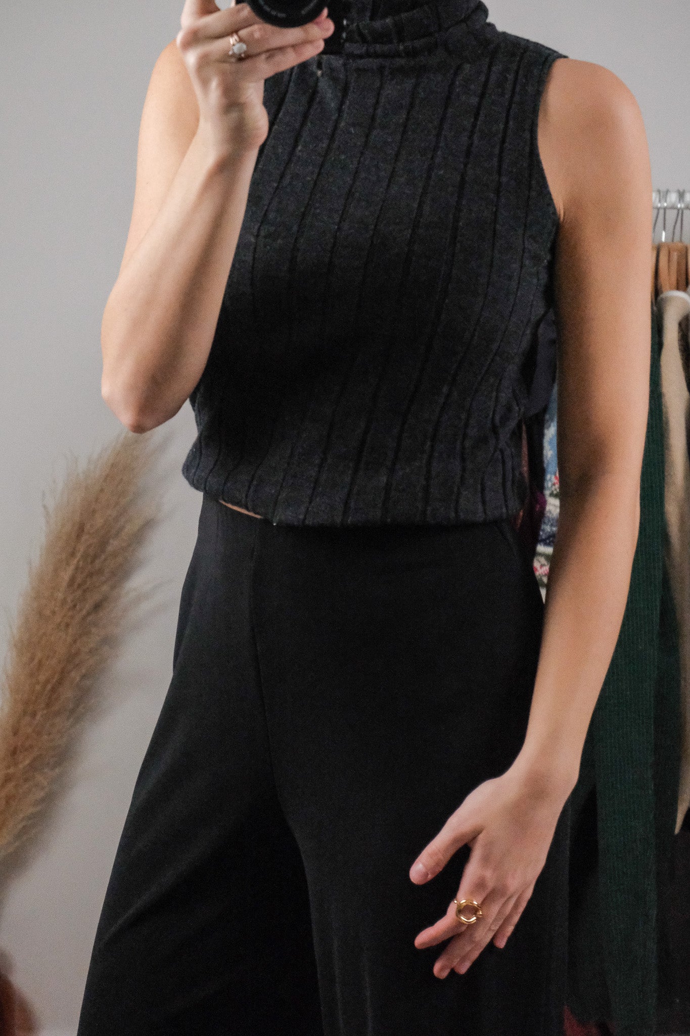 Made in France x Claudie Pierlot x Wool Blend Mockneck Tank (S)