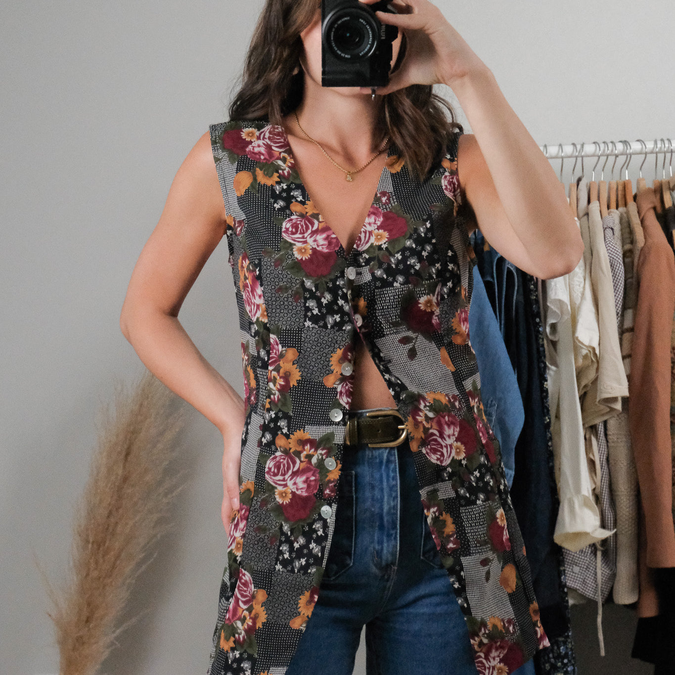 Vintage x Patchwork Floral Vest (S-M)