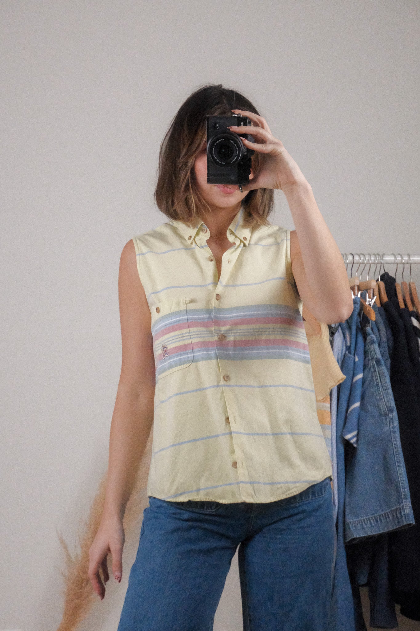 Vintage x Cotton Striped Tank Top (M)