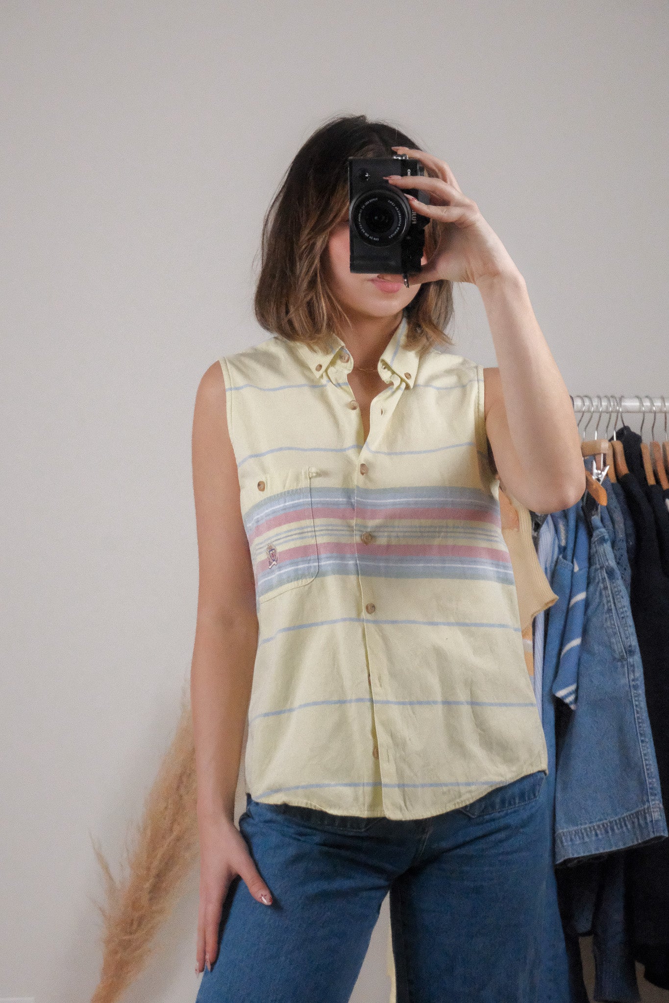 Vintage x Cotton Striped Tank Top (M)