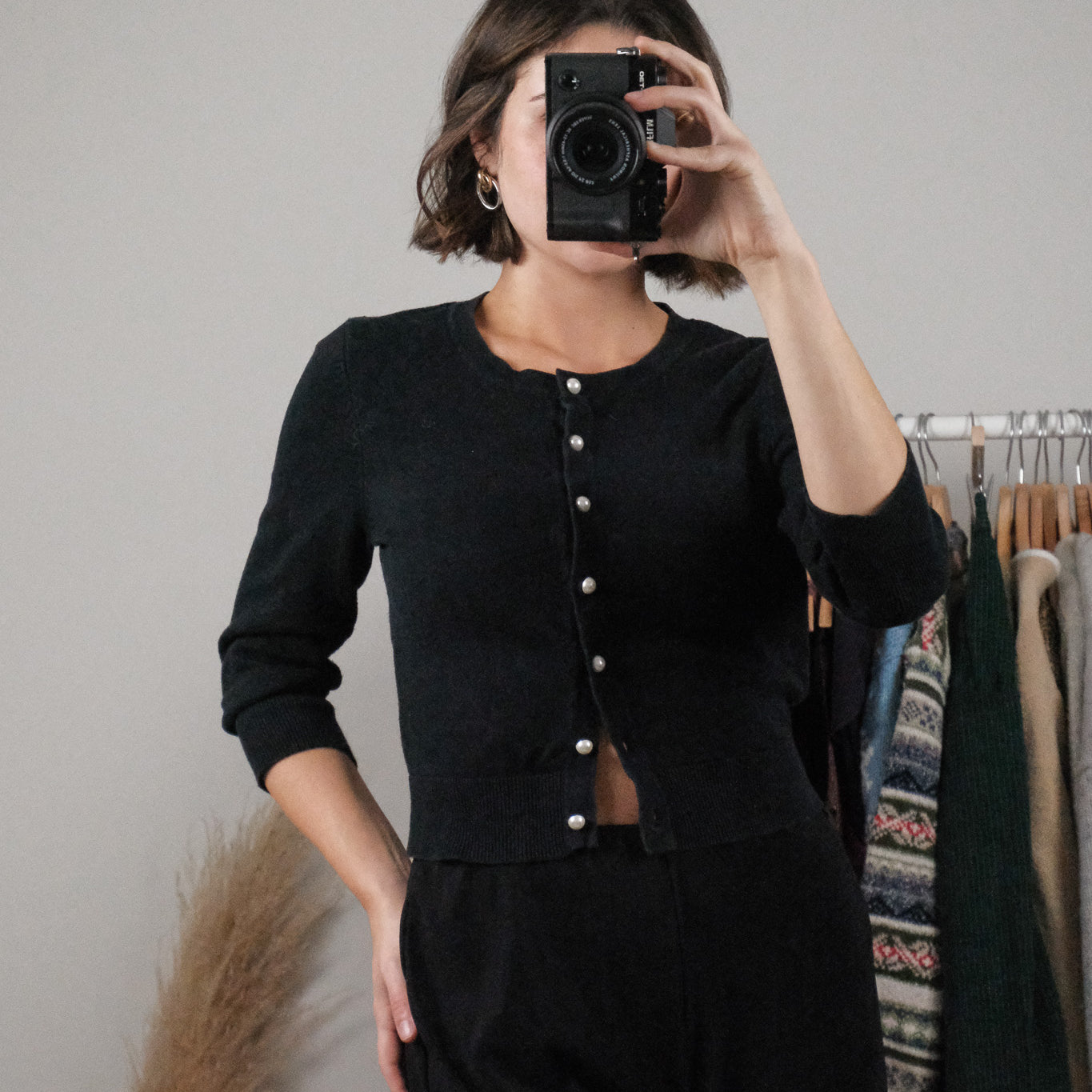 Vintage x 3/4 Sleeve Cardigan (XS)