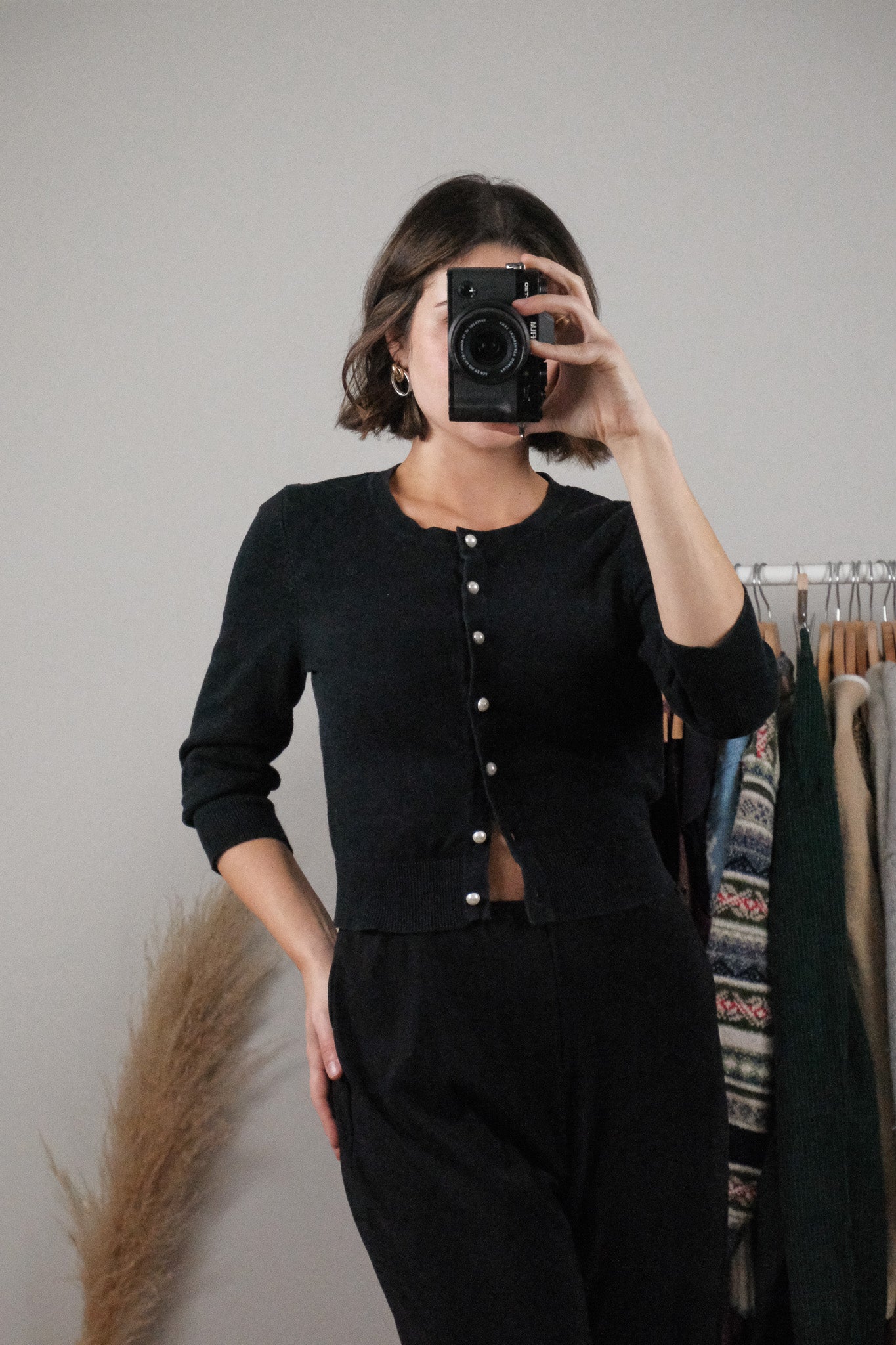 Vintage x 3/4 Sleeve Cardigan (XS)