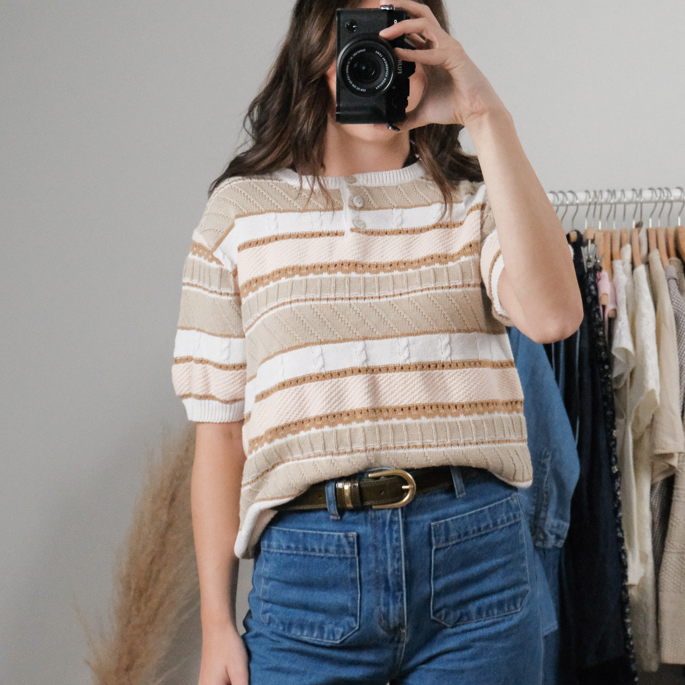 Vintage x Textured Short Sleeve Knit (S)