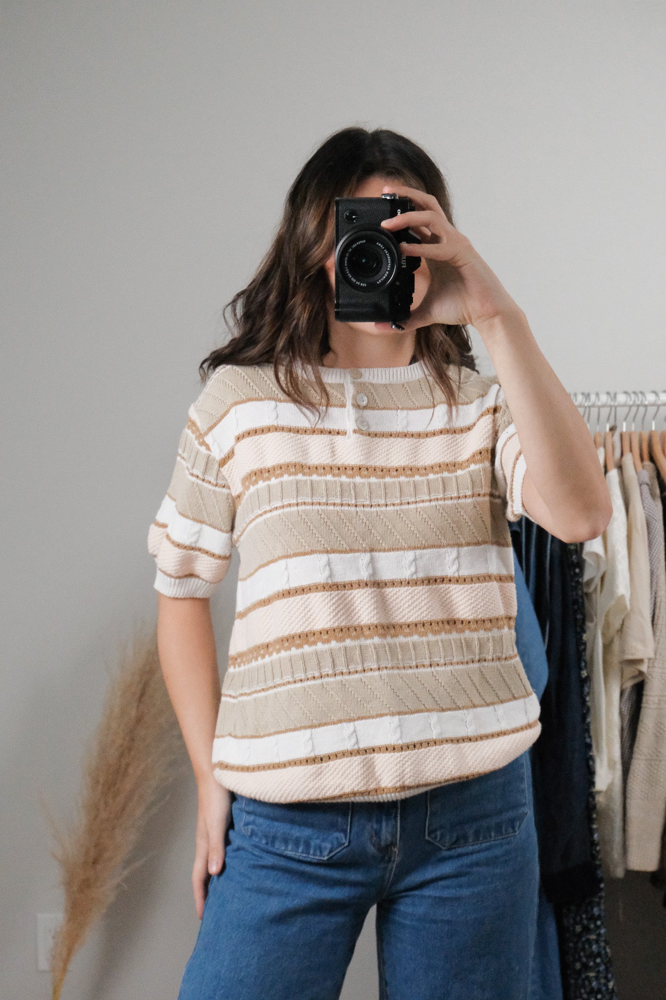 Vintage x Textured Short Sleeve Knit (S)