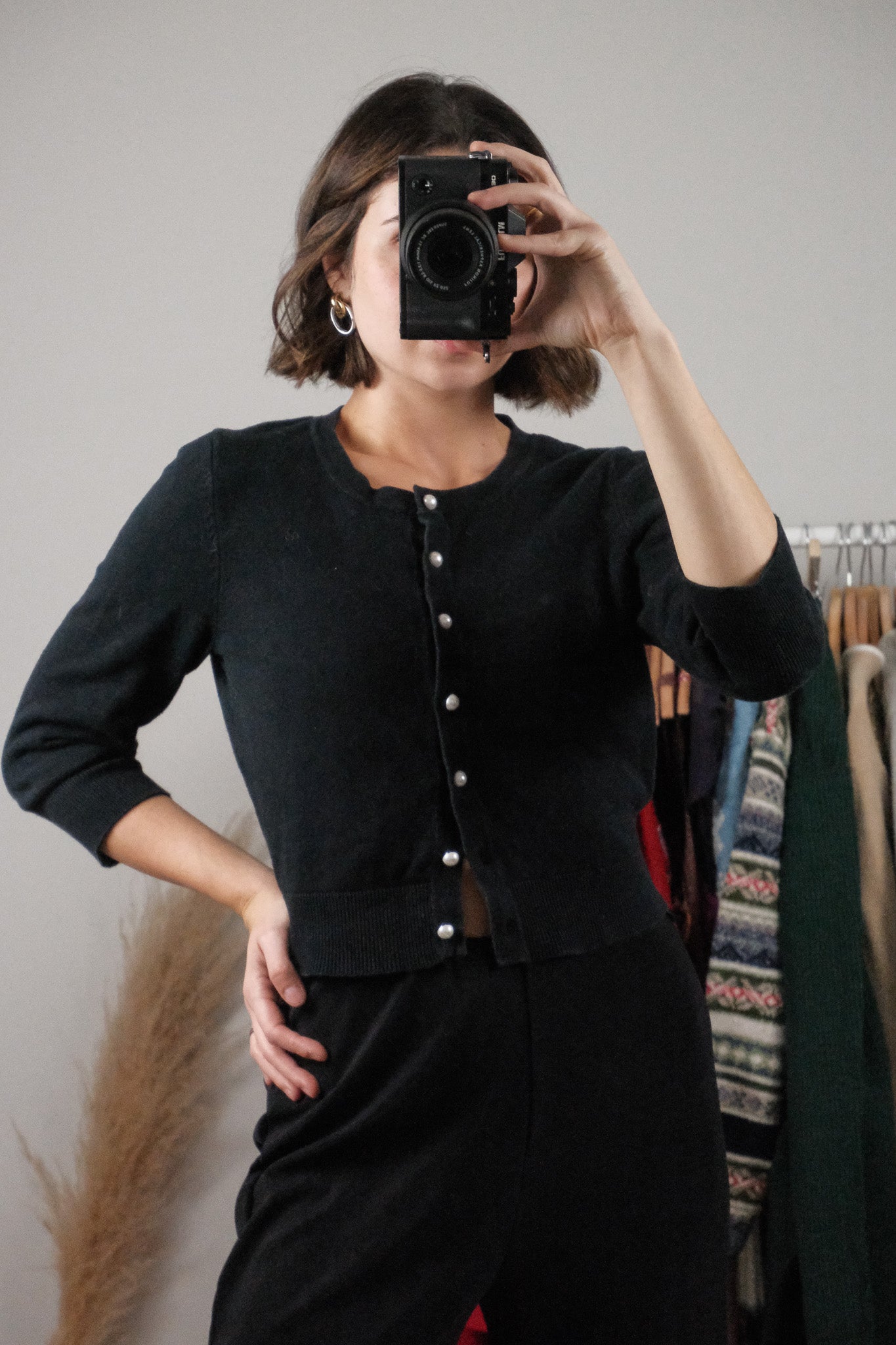 Vintage x 3/4 Sleeve Cardigan (XS)