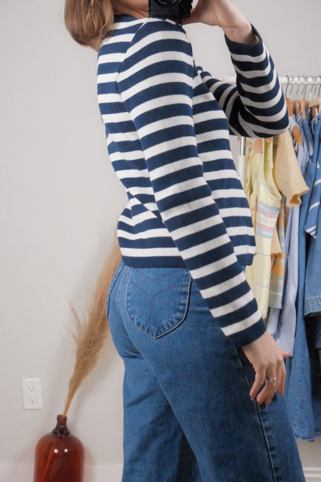 Modern x Sezane x Striped Cotton Cardigan (XS/S)