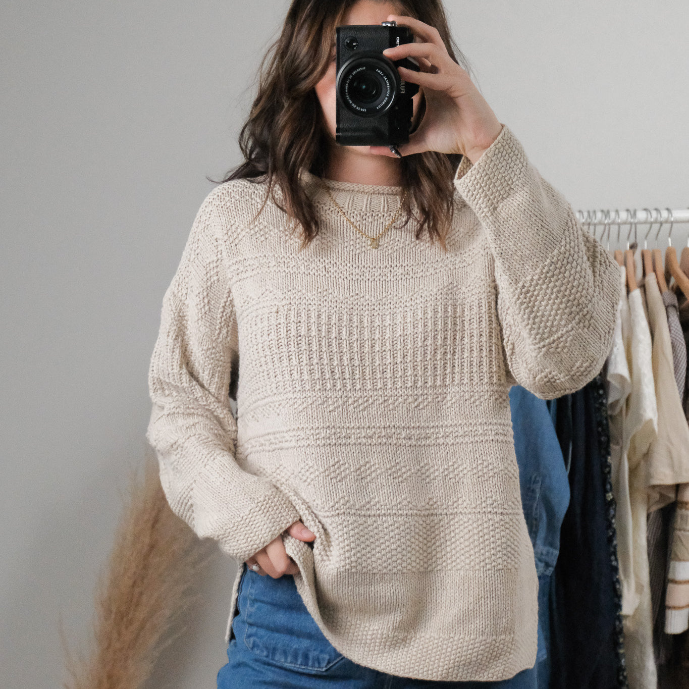 Vintage x Linen/Cotton Chunky Knit (M)