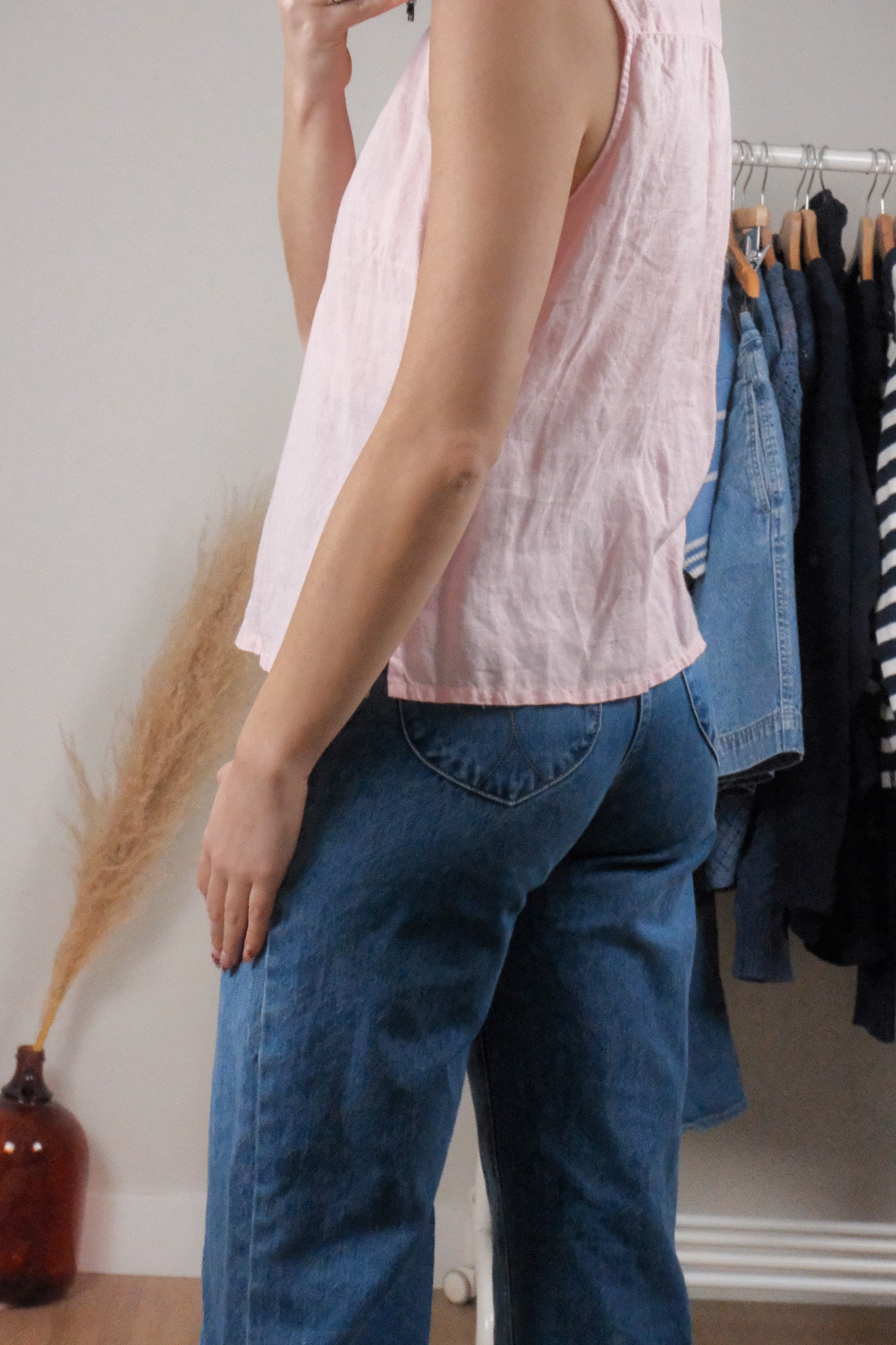 Vintage x 100% Linen Tank Top (L)