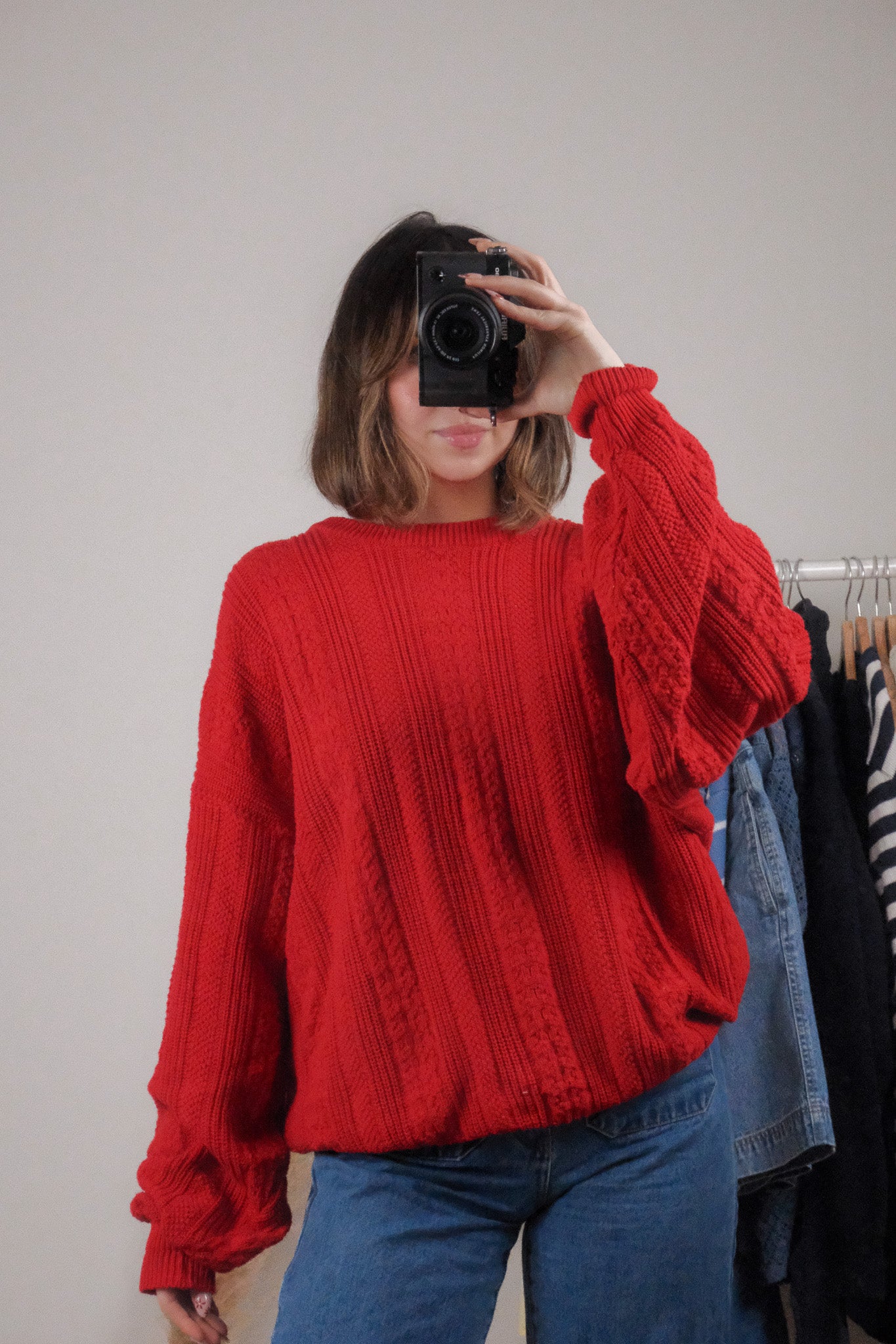 Made in Canada x Vintage x Cotton Textured Sweater (M-XL)